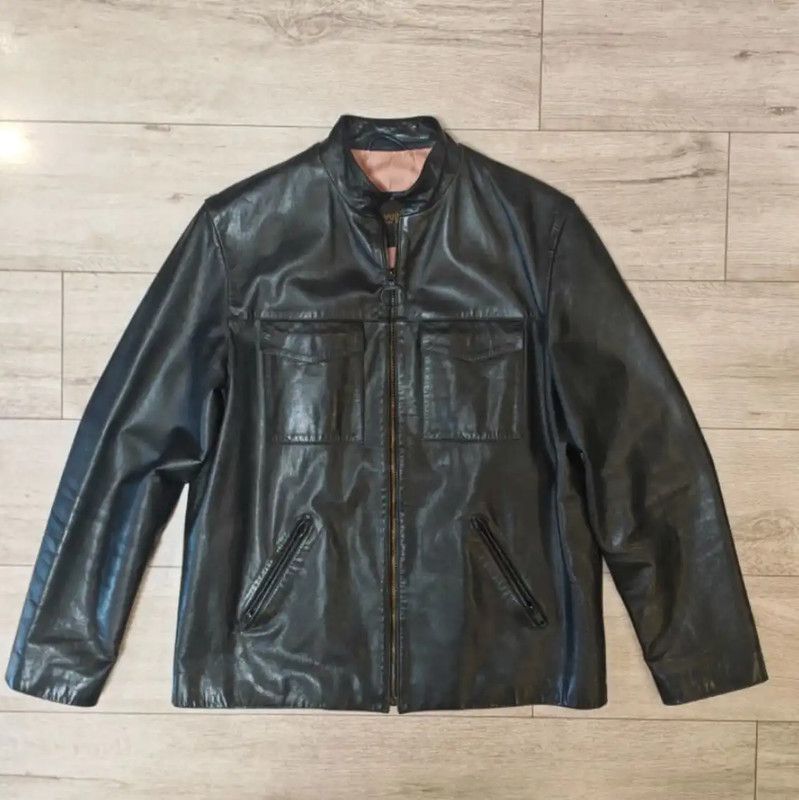 Louis Vuitton Louis Vuitton Oversized Green Leather Jacket 0089 Size US XXL / EU 58 / 5 - 1 Thumbnail
