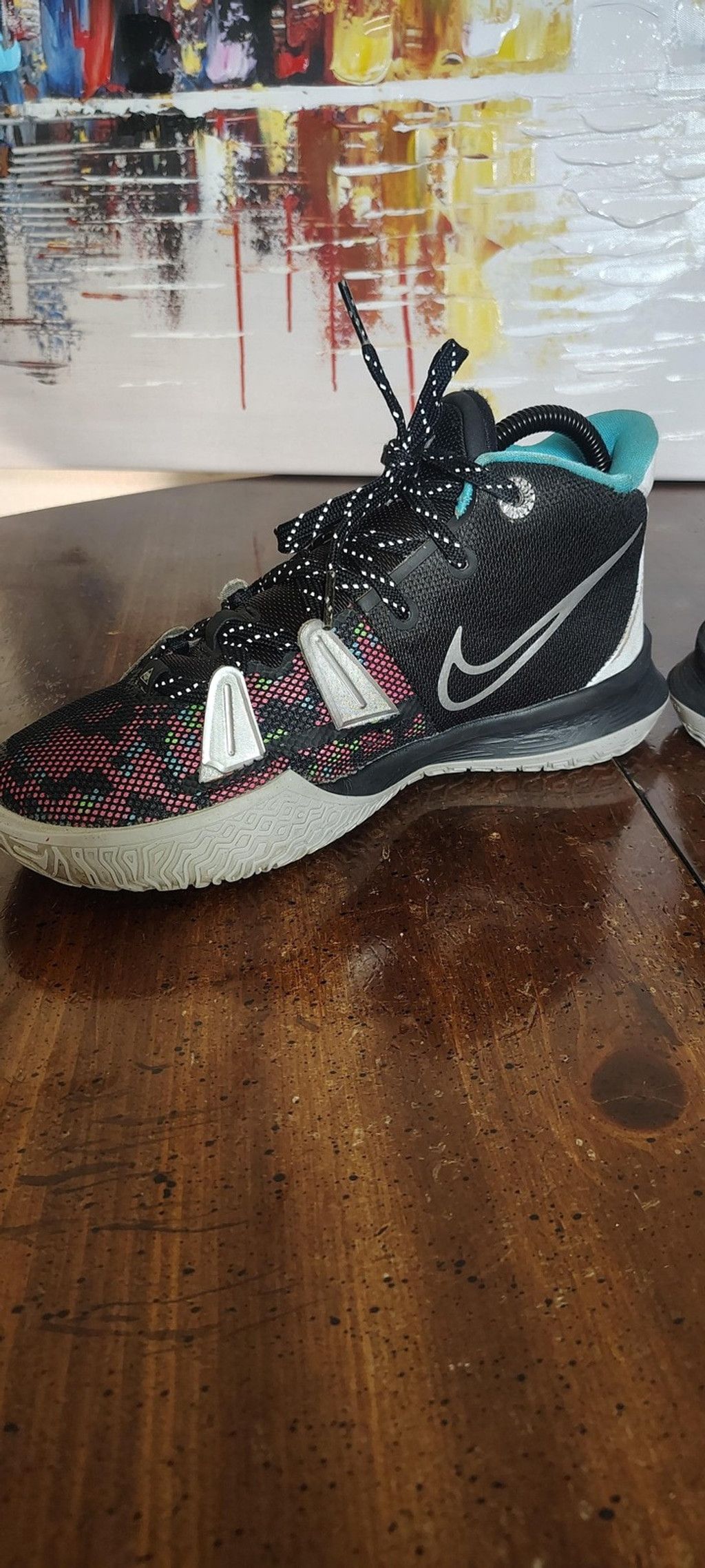Nike Nike Kyrie 7 Shoes Size 5.5Y Black Multicolor CT4080-008 Size US 5.5 / IT 35.5 - 7 Thumbnail