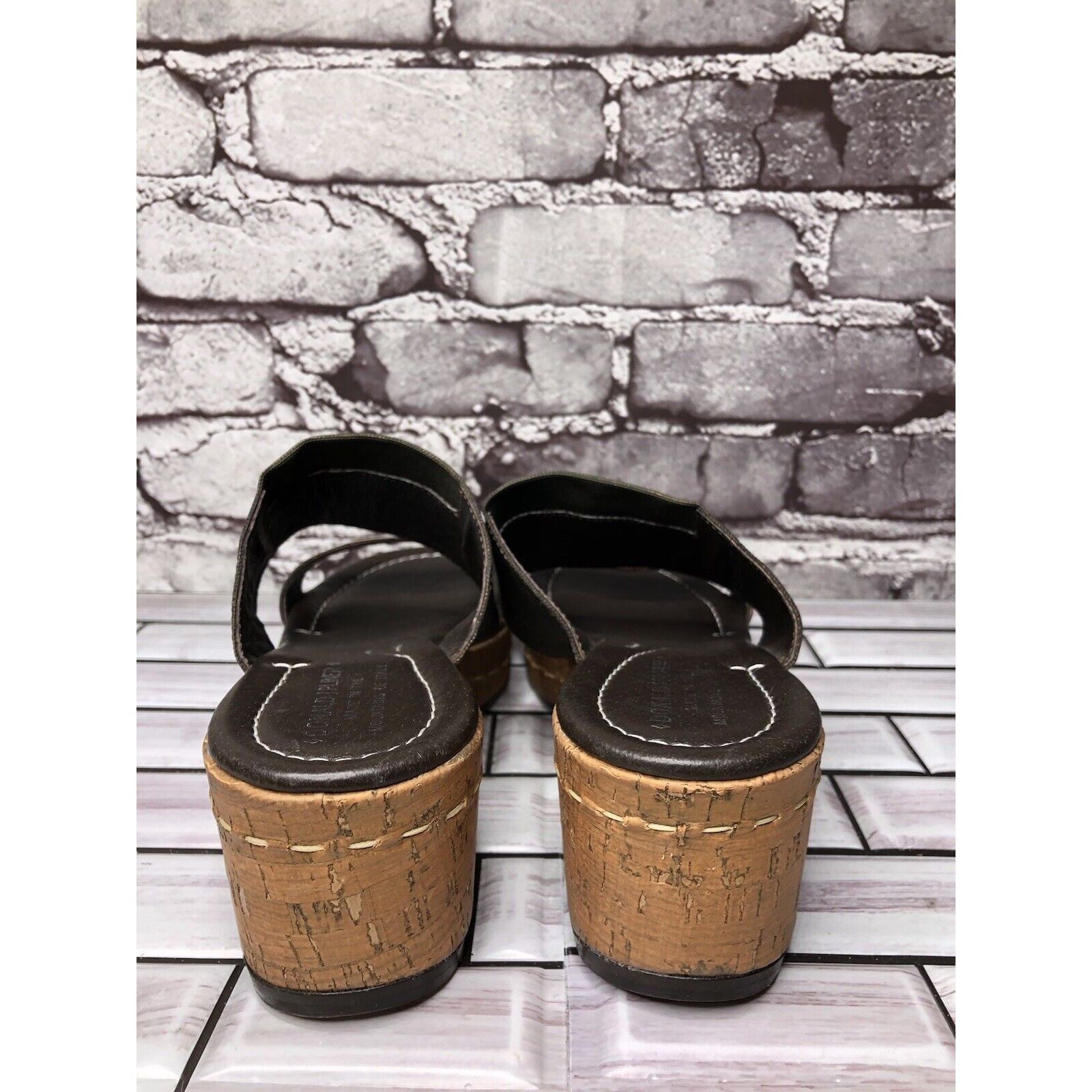 Donald Pliner Donald Pliner Shera Copper Metallic Straps Cork Wedge Sandal Size US 7.5 / IT 37.5 - 4 Thumbnail