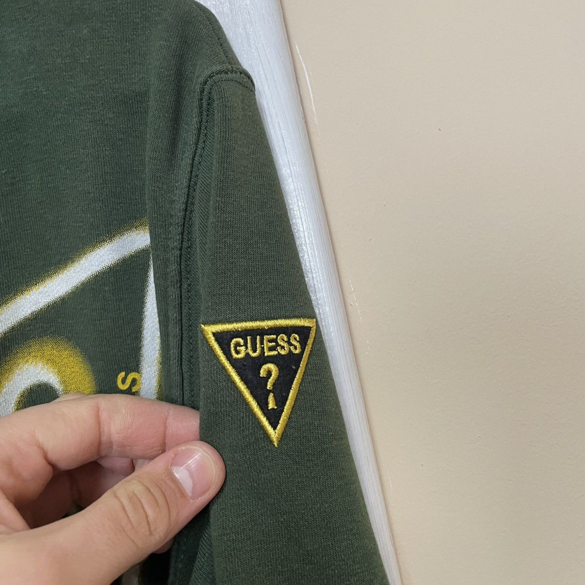 Georges Marciano × Guess × Vintage 80s Guess Marciano green zip sweatshirt bomber jacket Size US XL / EU 56 / 4 - 3 Thumbnail