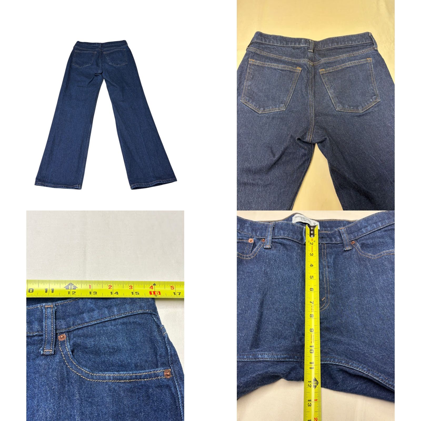 Abercrombie & Fitch VINTAGE Abercrombie Fitch Baggy Low Rise Dark Wash Jeans Women 32X29 Denim Jeans Baggy Fit Low Rise Dark Wash Abercrombie Fitch Jeans Women 32 Size 24" / US 00 / IT 34 - 8 Thumbnail