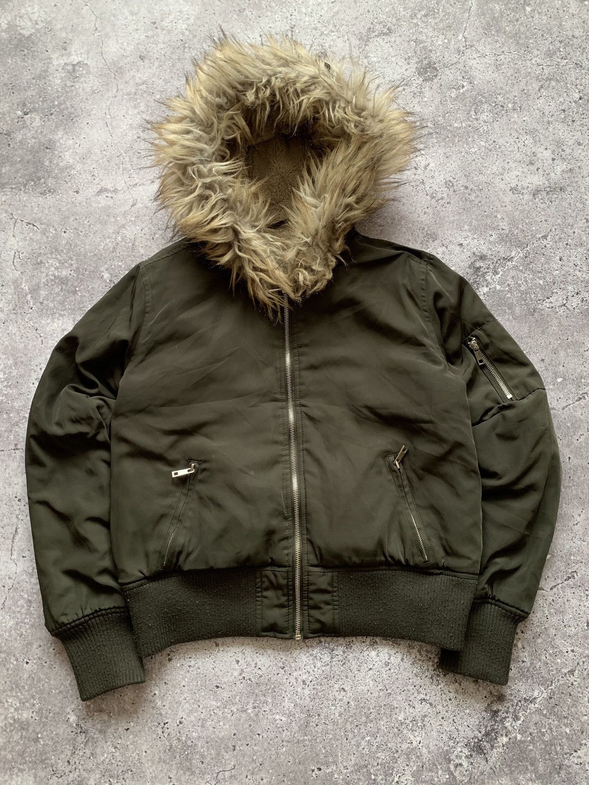 If Six Was Nine 🔥HYPE BOMBER MOHAIR Y2K FAUX FUX OPIUM WOMENS JACKET Size M / US 6-8 / IT 42-44 - 1 Thumbnail