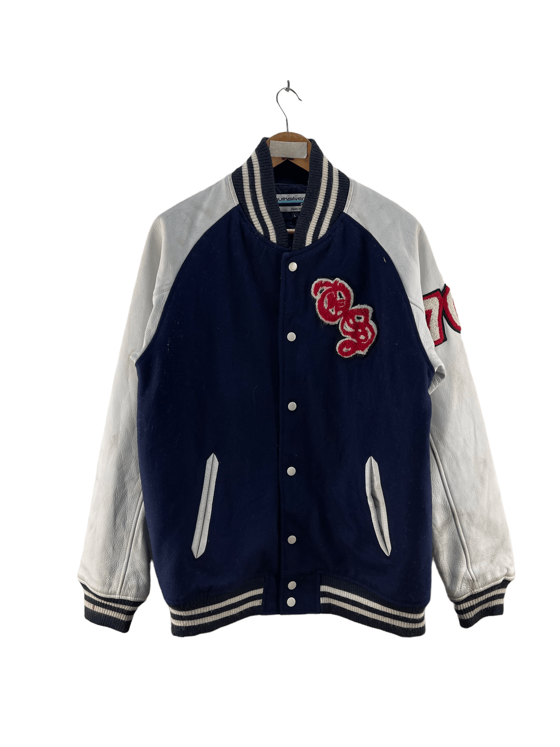 Quiksilver Vintage Quiksilver Boardriding Company Varsity Jacket Size US M / EU 48-50 / 2 - 2 Thumbnail