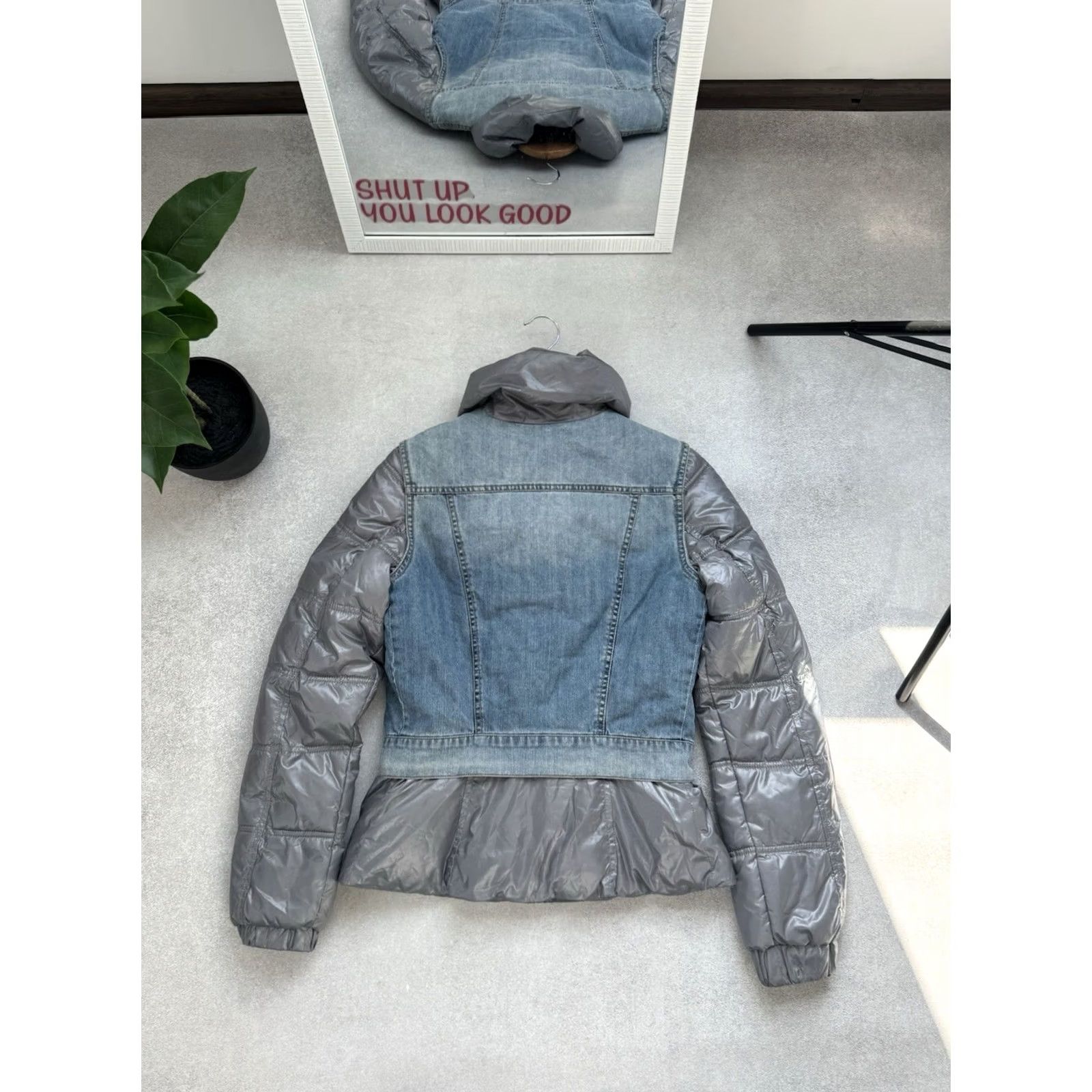 Miss Sixty VINTAGE Miss Sixty Y2K Rare Down Puffer Denim Jacket S Womens Gray 90s Designer Fashion Streetwear Italy Avant Garde Shirt/Jacket Size S / US 4 / IT 40 - 5 Thumbnail