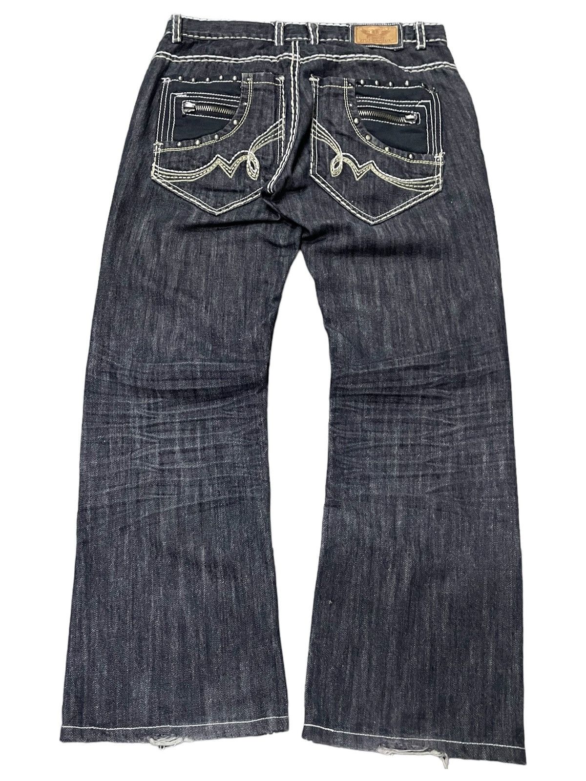 Designer × Japanese Brand Victorious Japan Heavy Thick Stitch Stud Large Poket Jeans Size US 34 / EU 50 - 1 Thumbnail