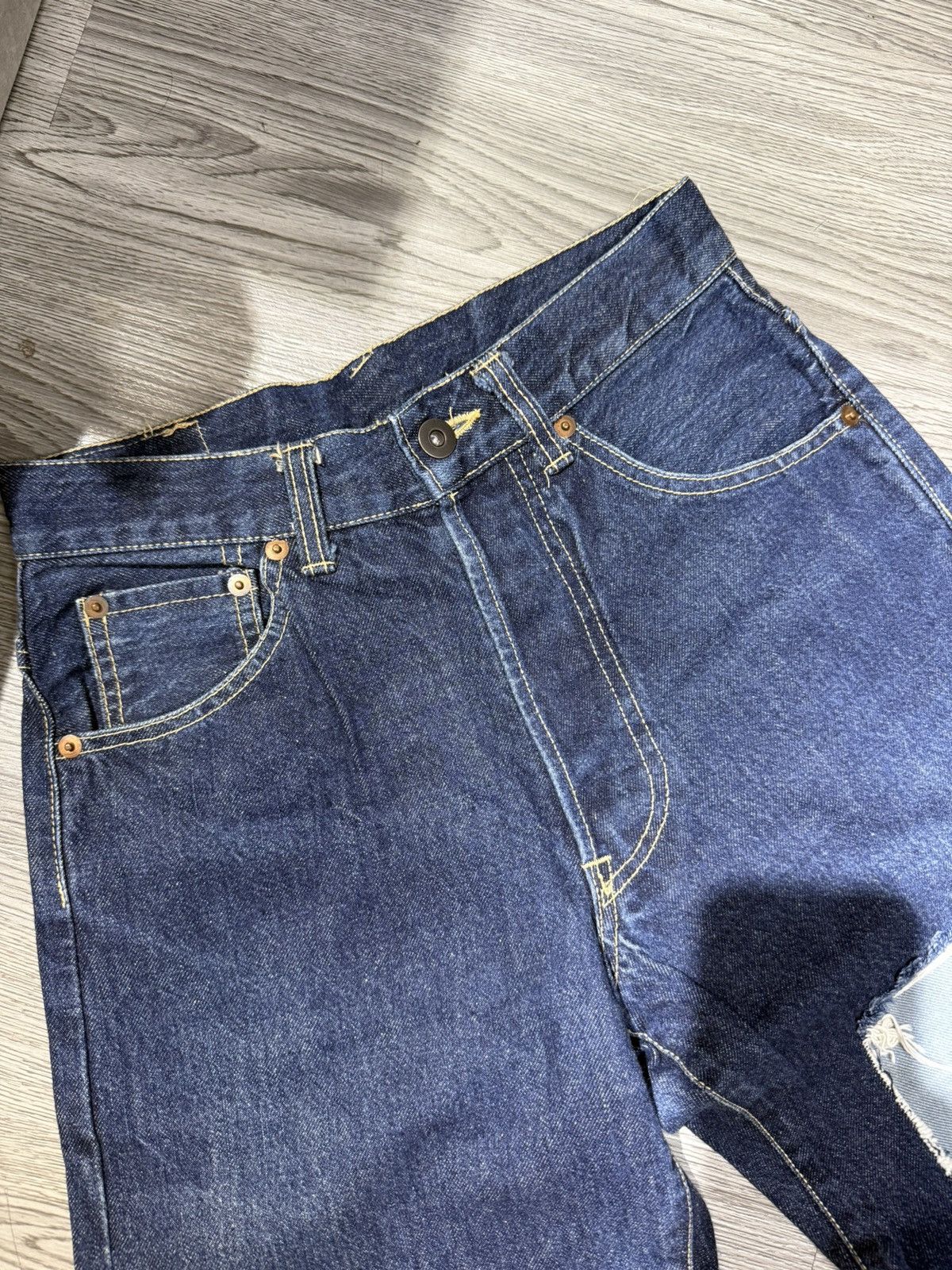 Japanese Brand 90’s JAPANESE BRAND POCKET LOGO Y2K RETRO DENIM PANTS Size US 28 / EU 44 - 9 Thumbnail