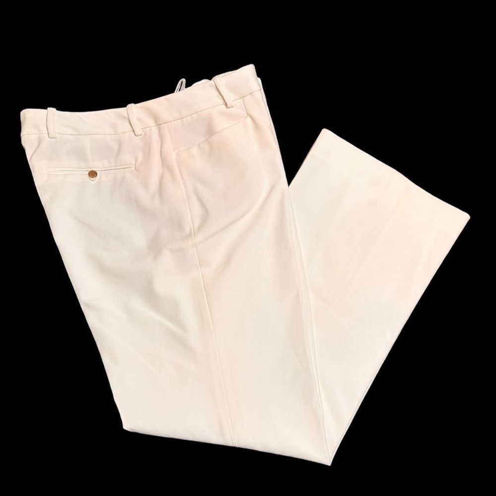 Calvin Klein Calvin Klein Wide leg fully lined high waist tailored ivory Size 29" - 1 Thumbnail