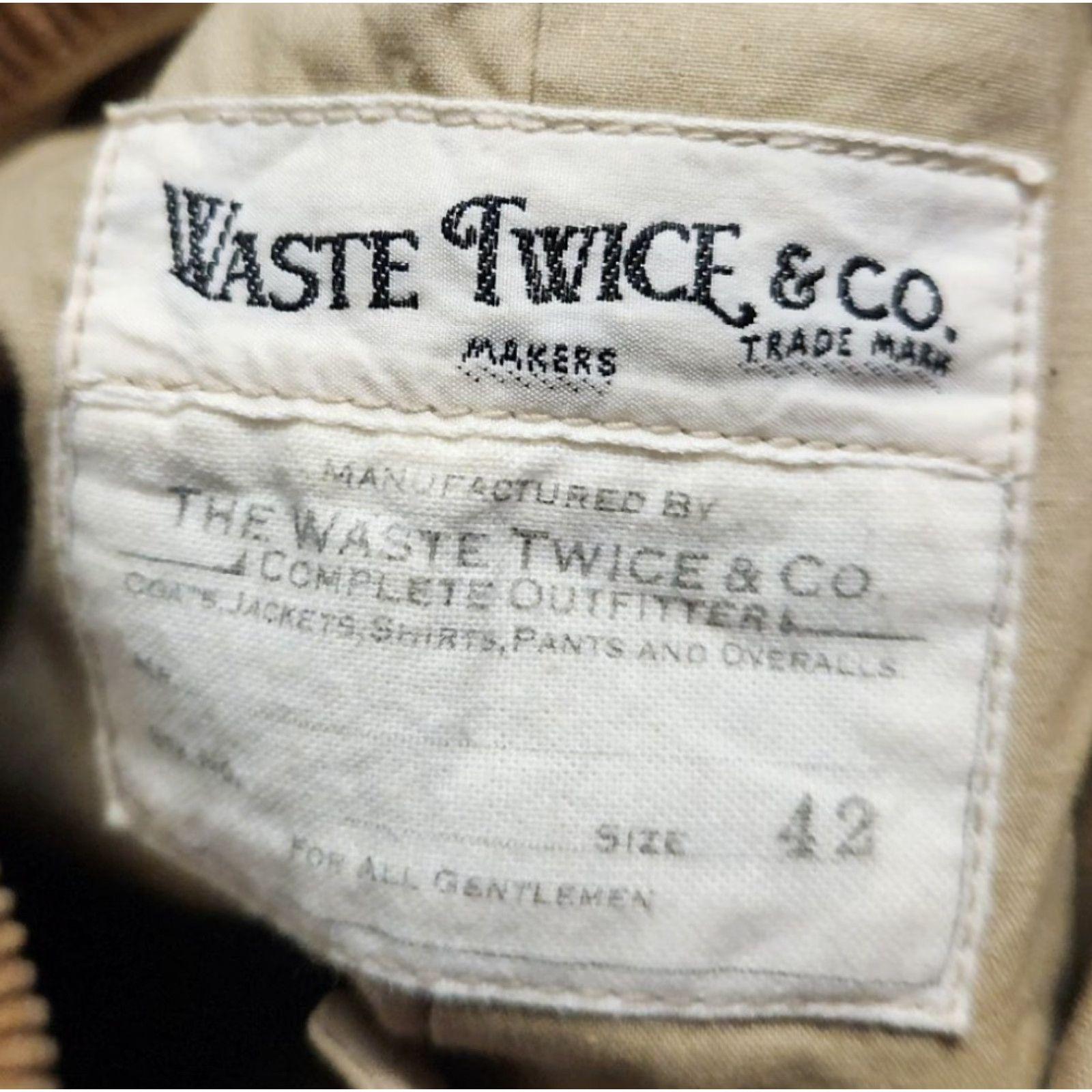 CO VINTAGE Waste Twice Co Barn Jacket Corduroy Collar XL Beige Men Jacket Size US XL / EU 56 / 4 - 3 Thumbnail