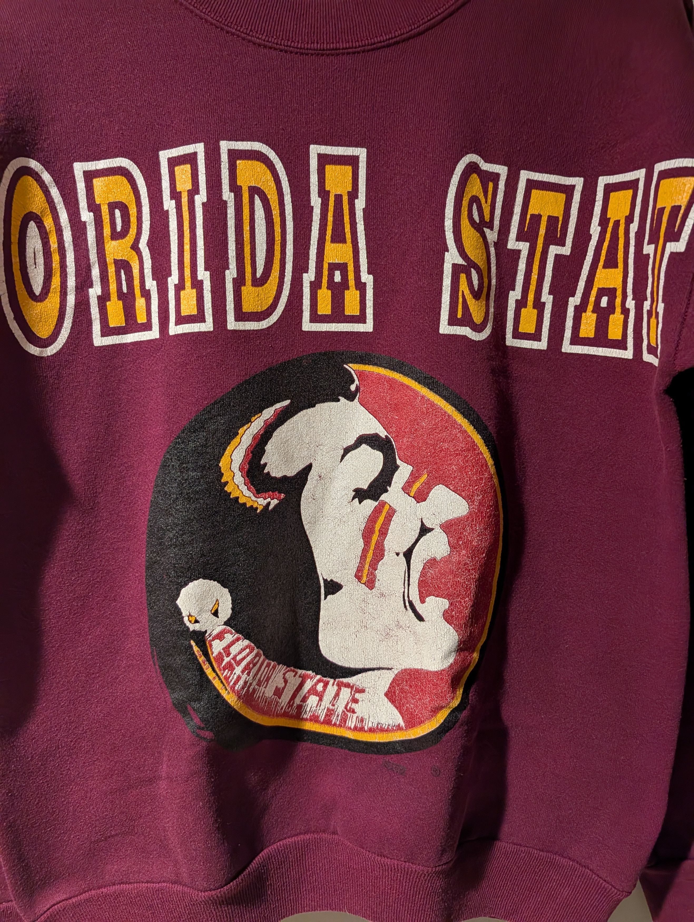 NCAA Vintage 90s Florida State Seminoles College Sweatshirt Size US L / EU 52-54 / 3 - 2 Thumbnail