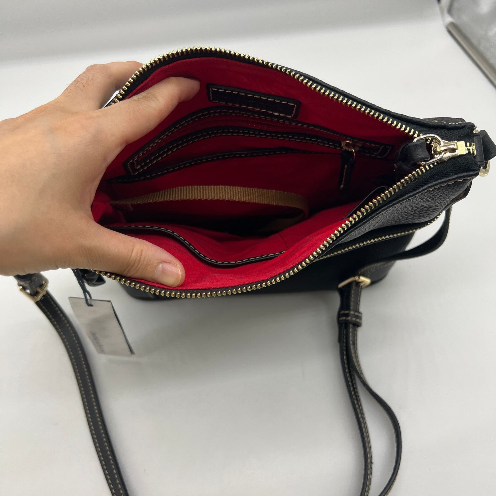 Dooney & Bourke Dooney & Bourke Pebble Leather Crossbody Purse Black Color Size ONE SIZE - 5 Thumbnail