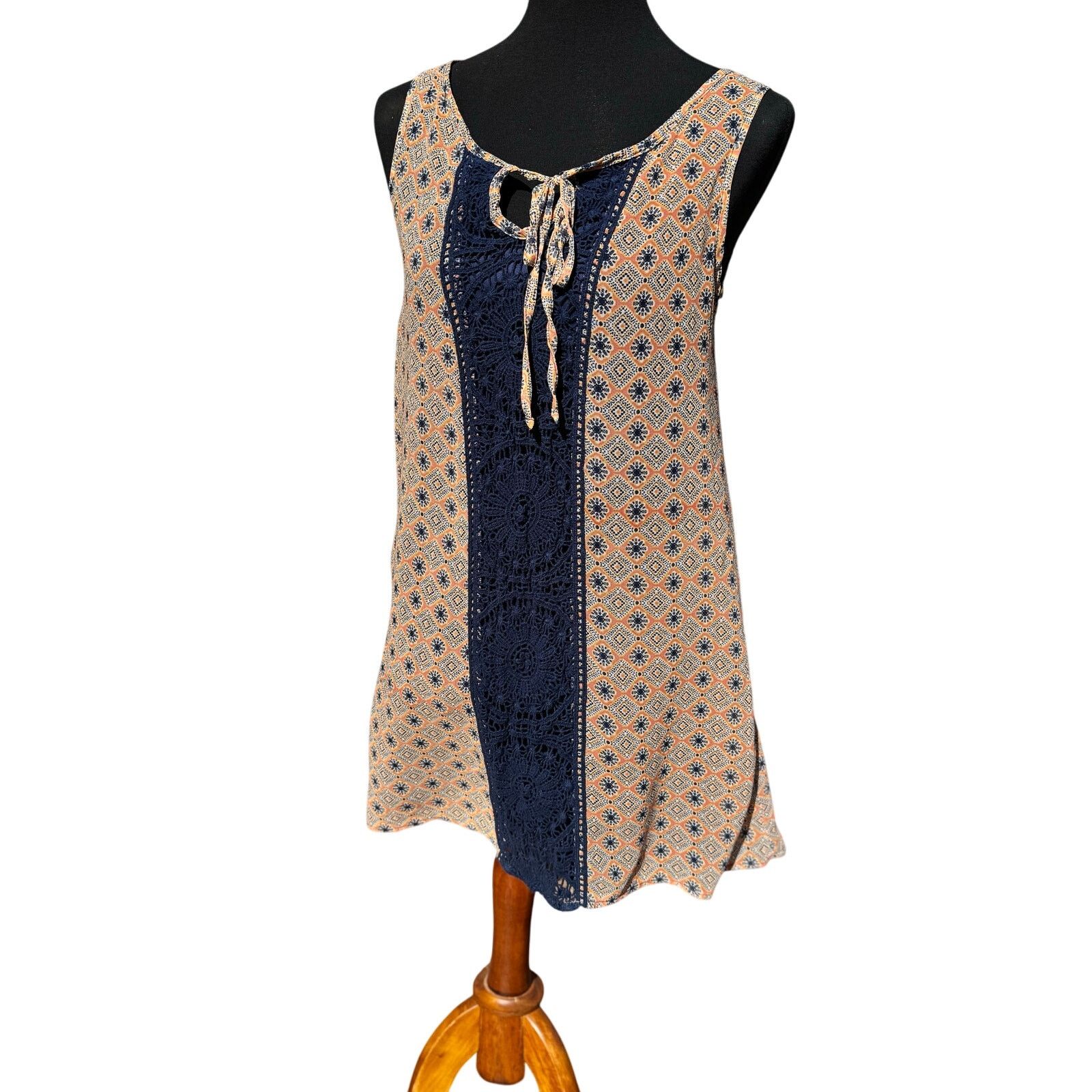 Other As U Wish Sleeveless Dress | Blue & Orange | Small Size S / US 4 / IT 40 - 7 Thumbnail