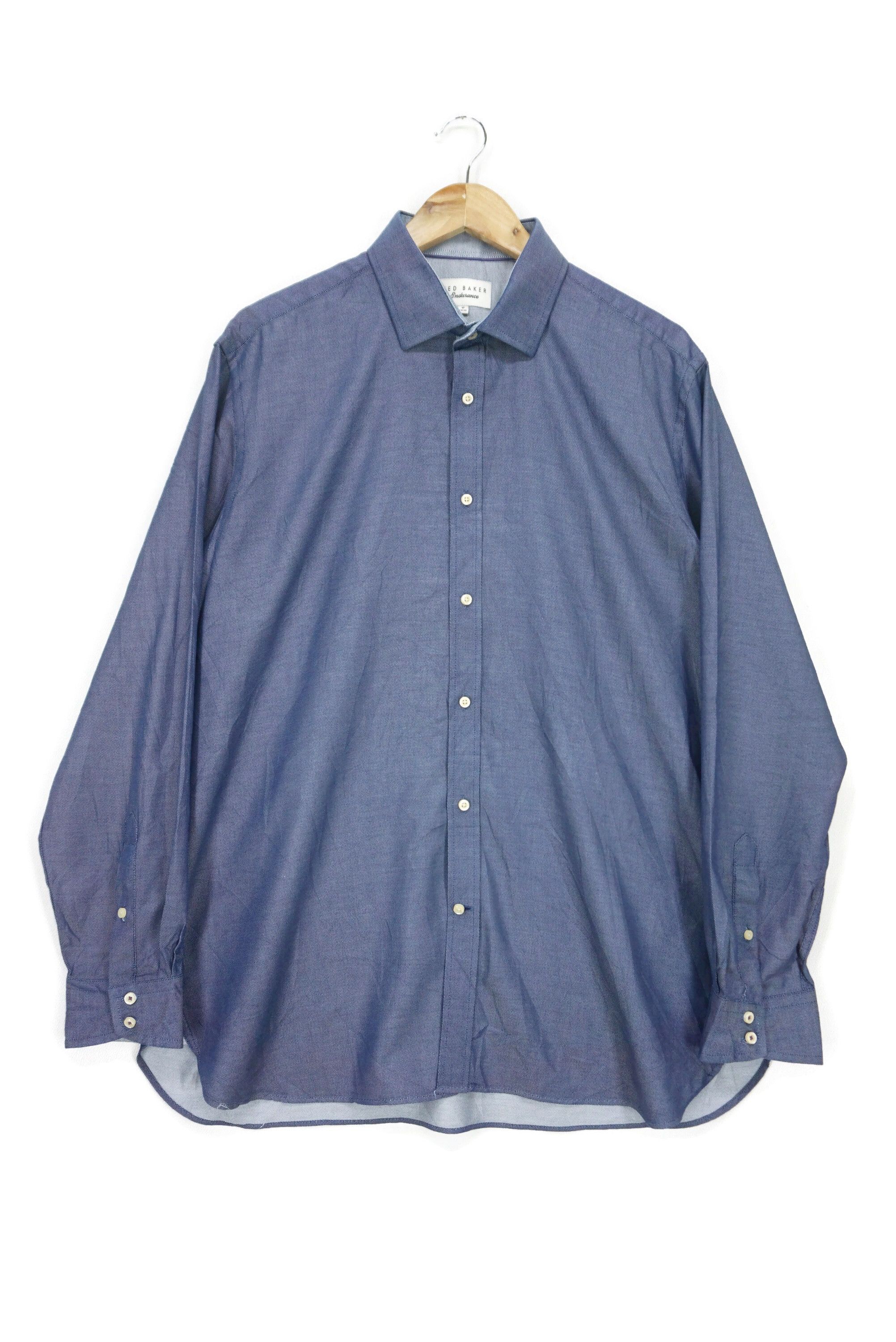 Ted Baker Endurance Spread Collar Button Down Shirt Size L Size US L / EU 52-54 / 3 - 1 Thumbnail