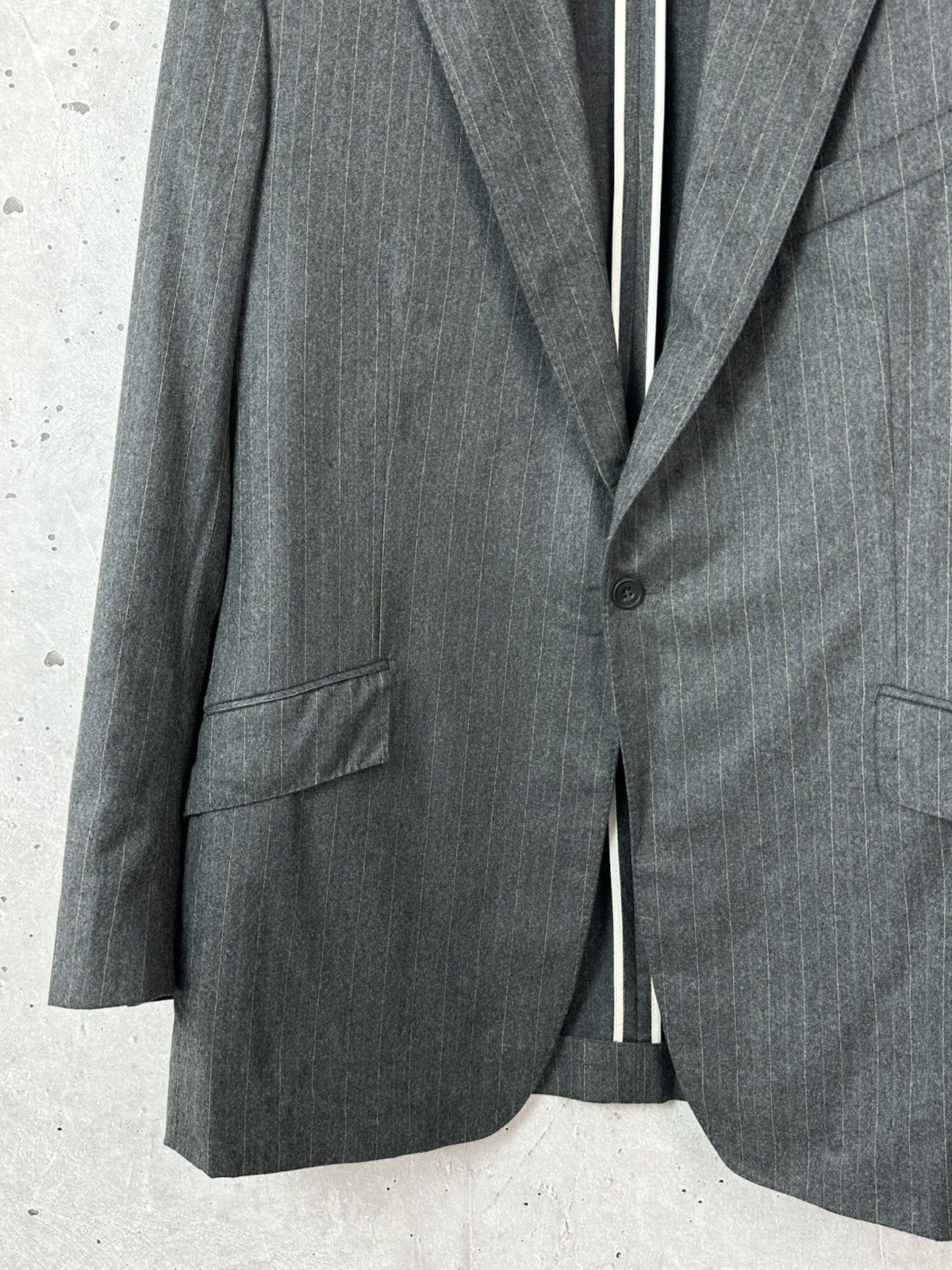 Kilgour Kilgour Wool Grey Stripped Long Sleeve Men’s Button Blazer Size US M / EU 48-50 / 2 - 3 Thumbnail