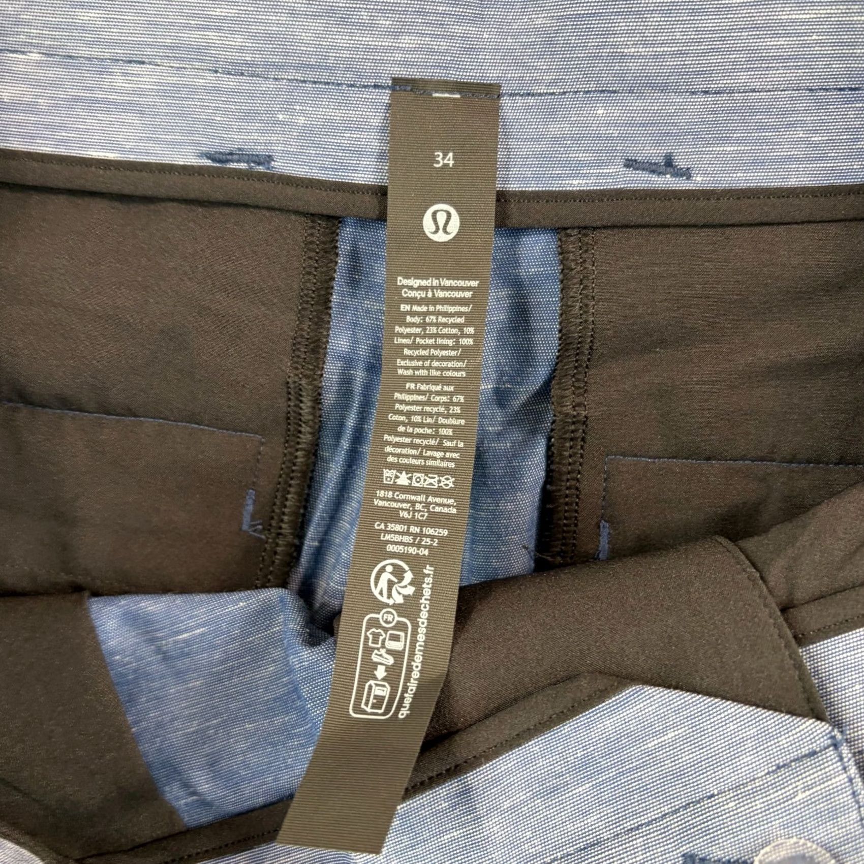 Lululemon Lululemon Lululinen Pleated Trouser Pants Club Blue Men 34x30 NWT Casual Chino Straight Pants Solid Blue Vintage No 5-Pocket Size US 34 / EU 50 - 3 Thumbnail