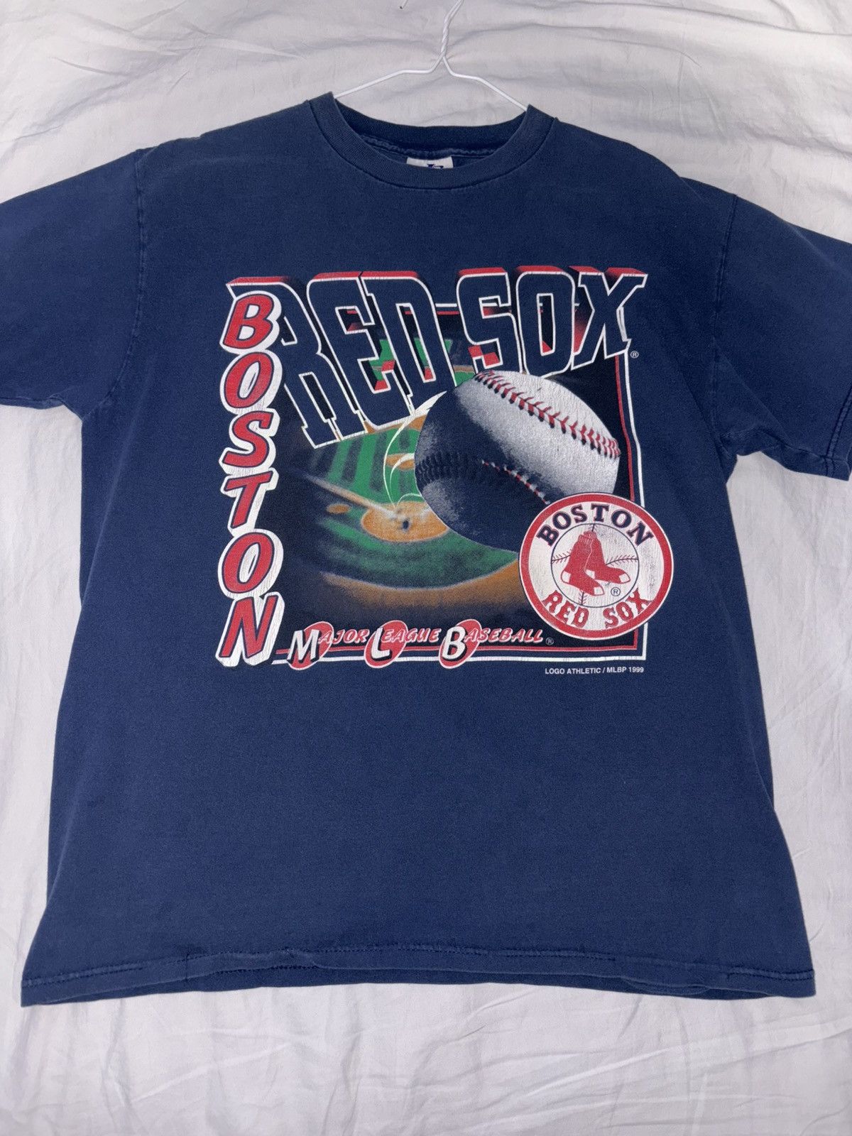Logo Athletic Boston red sox shirt mlb sz L vintage y2k Size US L / EU 52-54 / 3 - 1 Thumbnail