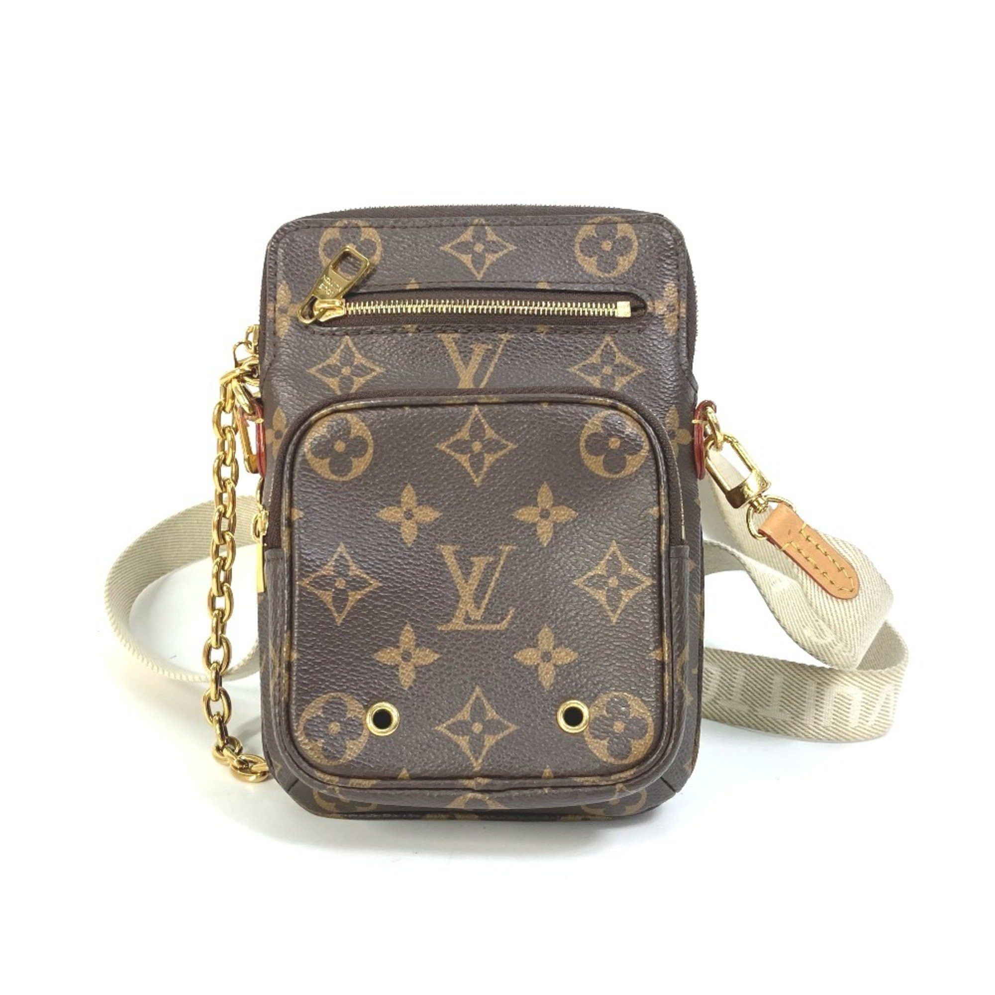 LOUIS VUITTON M80746 Monogram Utility Crossbody Pochette Chain Bag