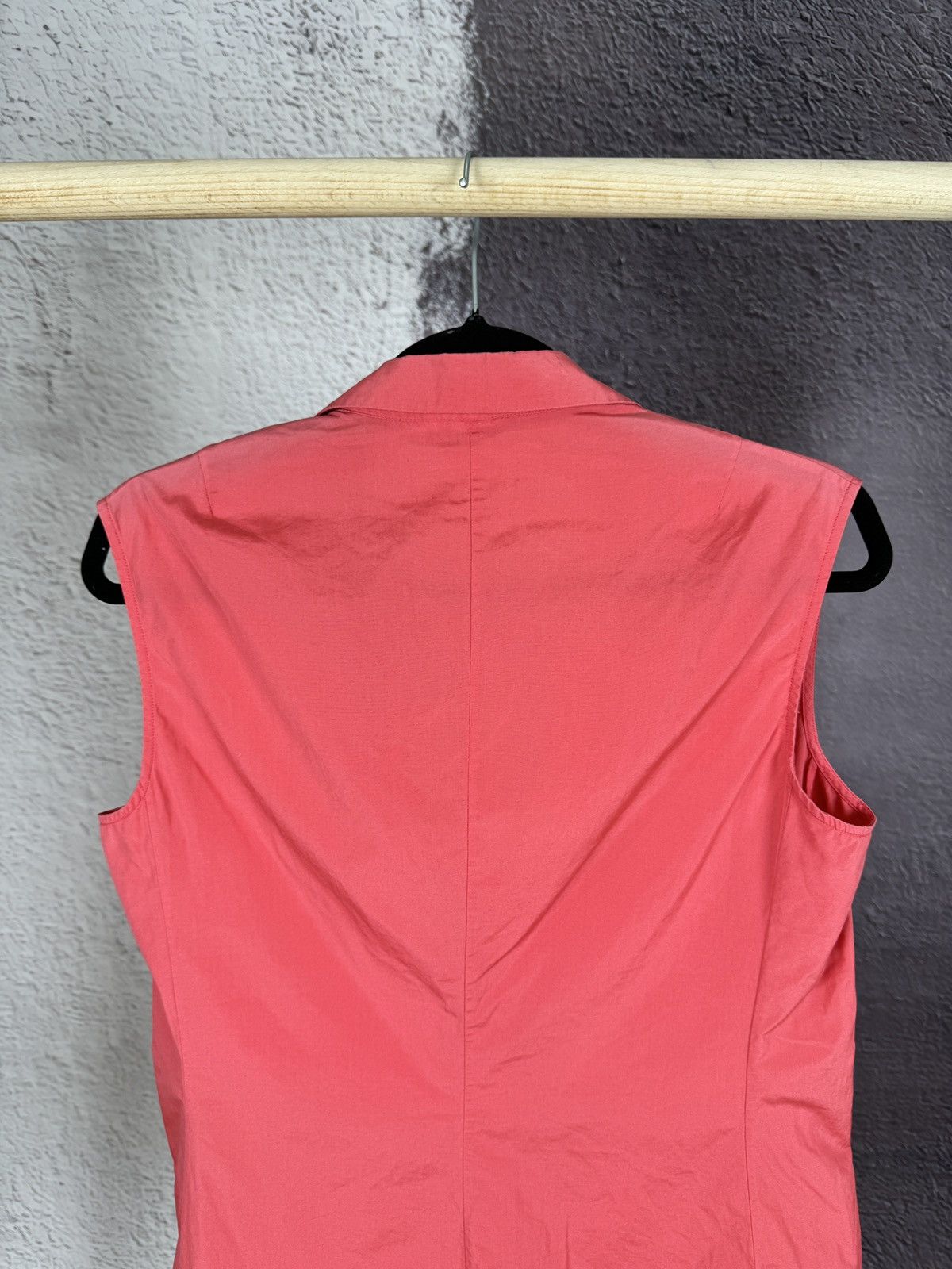 Jil Sander Jil Sander Double-Breasted Coral Sleeveless Blazer Vest Size L / US 10 / IT 46 - 8 Thumbnail