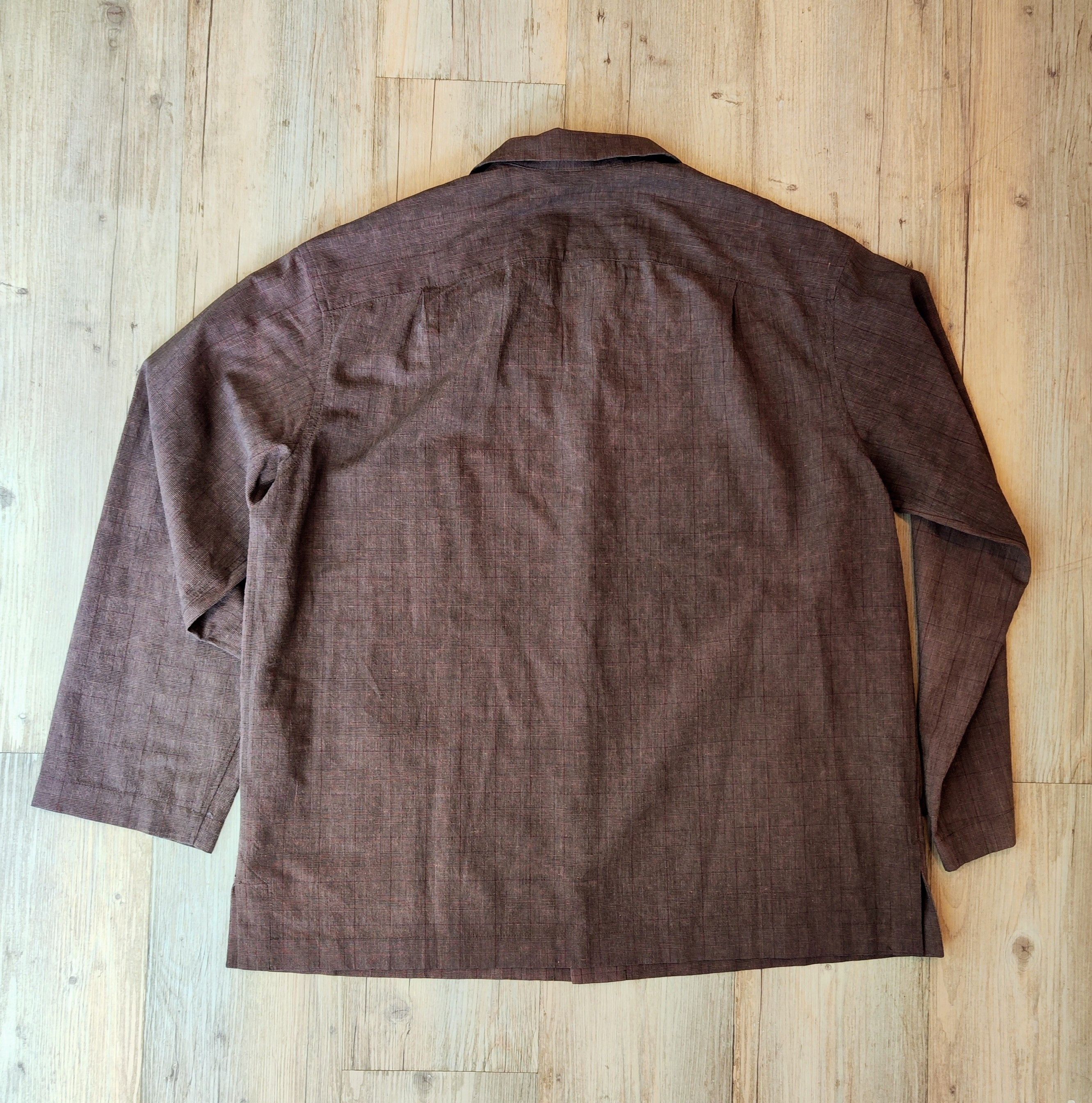 Ziggy Chen Brown checkered overshirt.Like Archivio J.M. Ribot or Julius Size US M / EU 48-50 / 2 - 5 Thumbnail