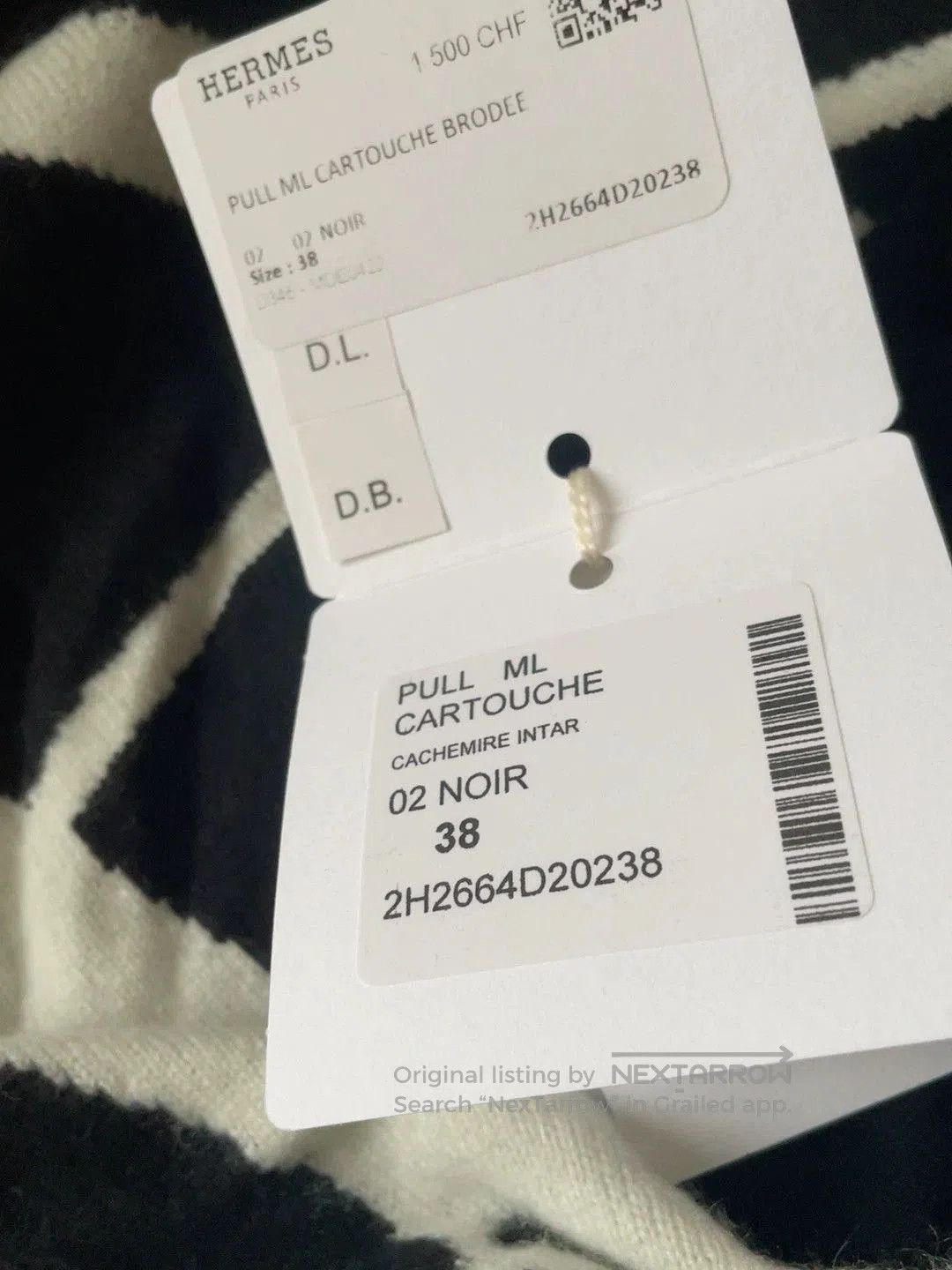 Hermes Hermès Women's Black Cashmere Sweater. Size US M / EU 48-50 / 2 - 8 Thumbnail
