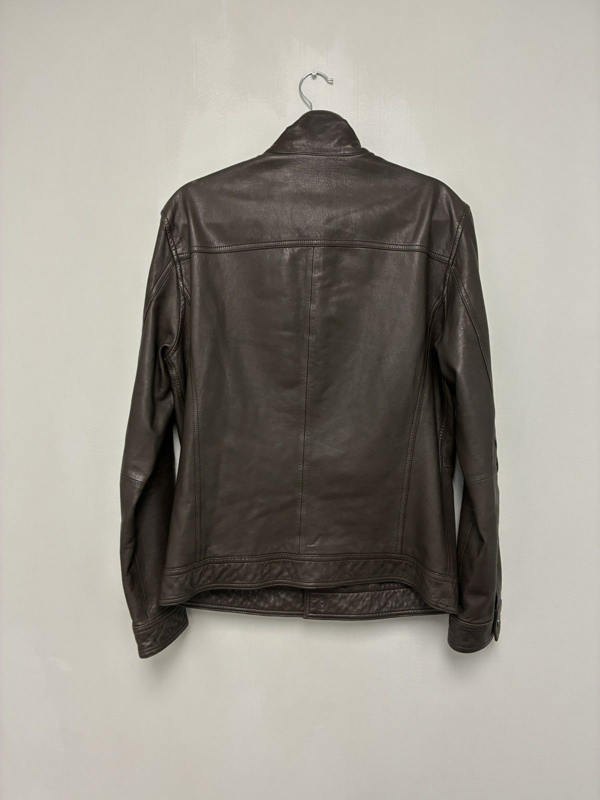 John Varvatos Snap Front Leather Jacket EU 50 USA 40 Size US M / EU 48-50 / 2 - 11 Thumbnail