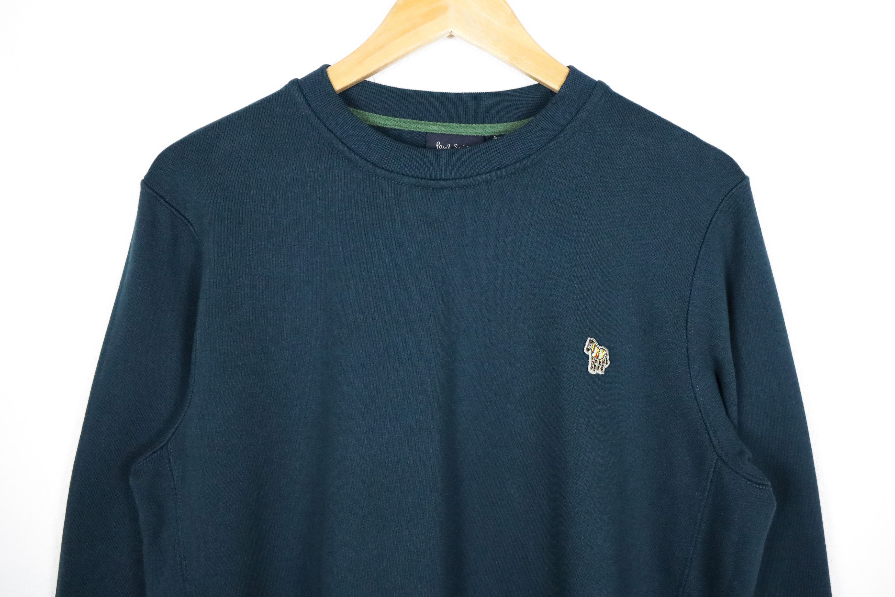 Paul Smith × Vintage Paul Smith Zebra Logo Navy Crew Sweatshirt Size US M / EU 48-50 / 2 - 2 Thumbnail