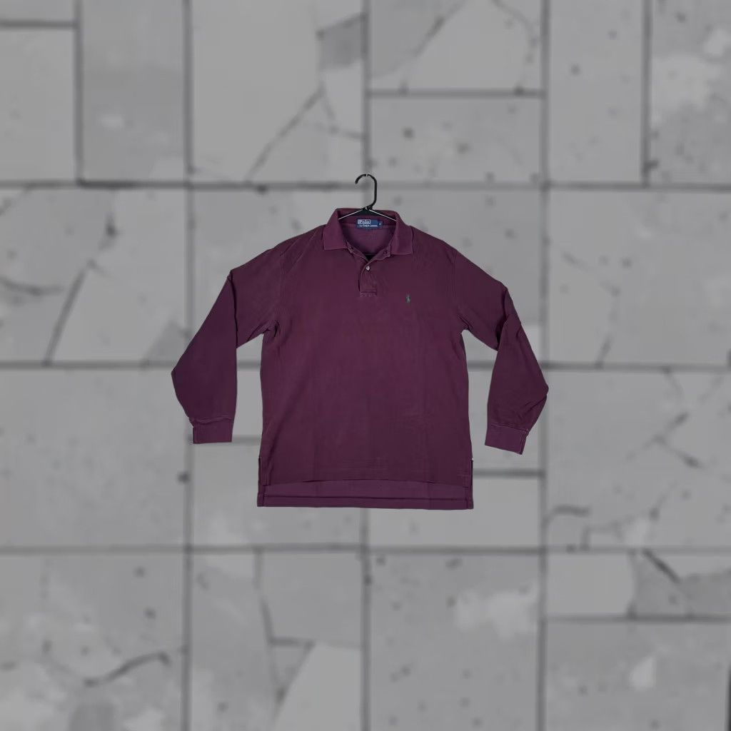 Polo Ralph Lauren Polo Ralph Lauren Polo Shirt Mens Medium Purple Long Sleeve Classic Fit Cotton Size US M / EU 48-50 / 2 - 1 Thumbnail