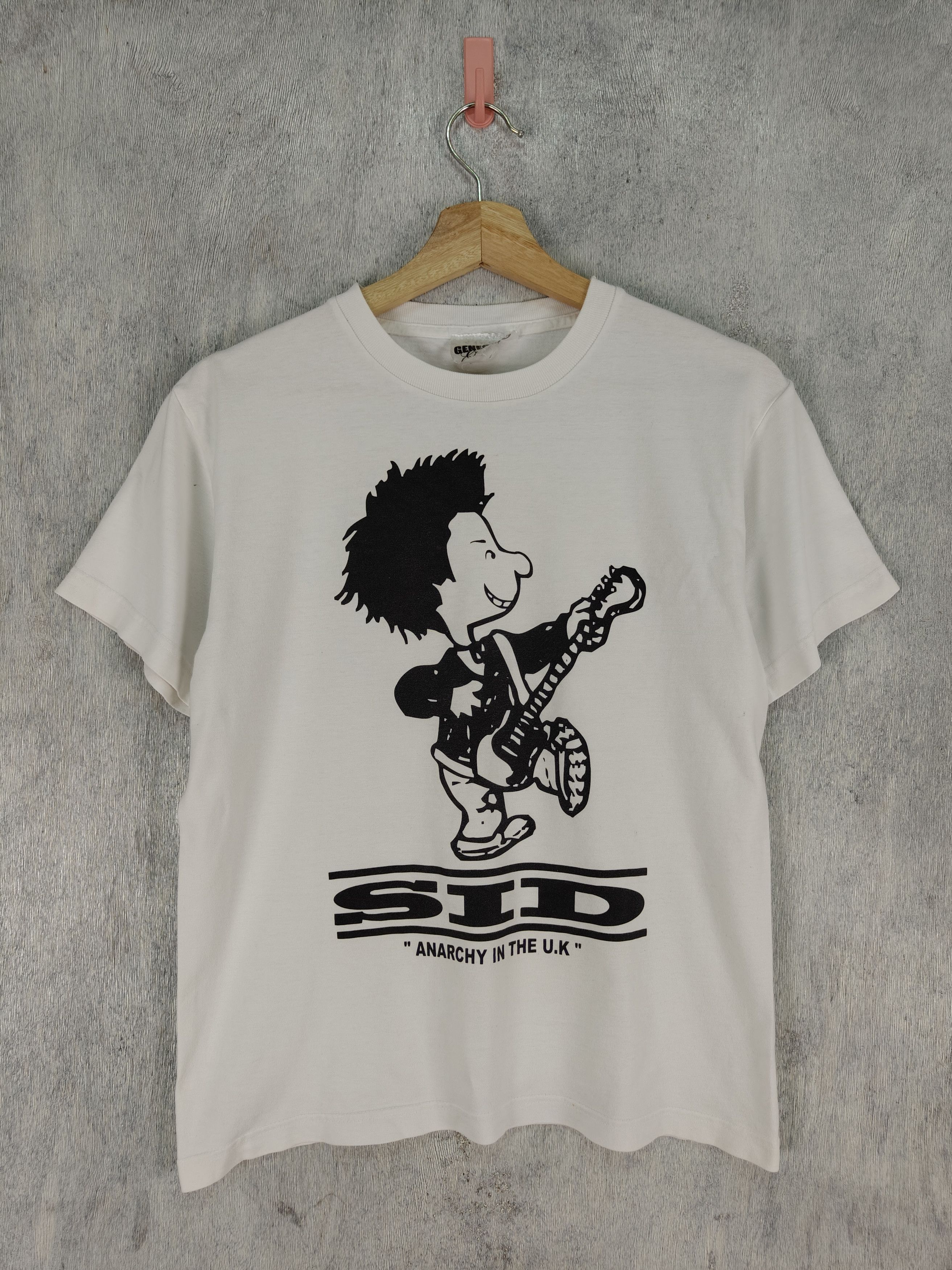 image of Band Tees x Vintage Sid Vicious Sex Pistol Anarchy In Uk Shirt in White, Men's (Size Medium)