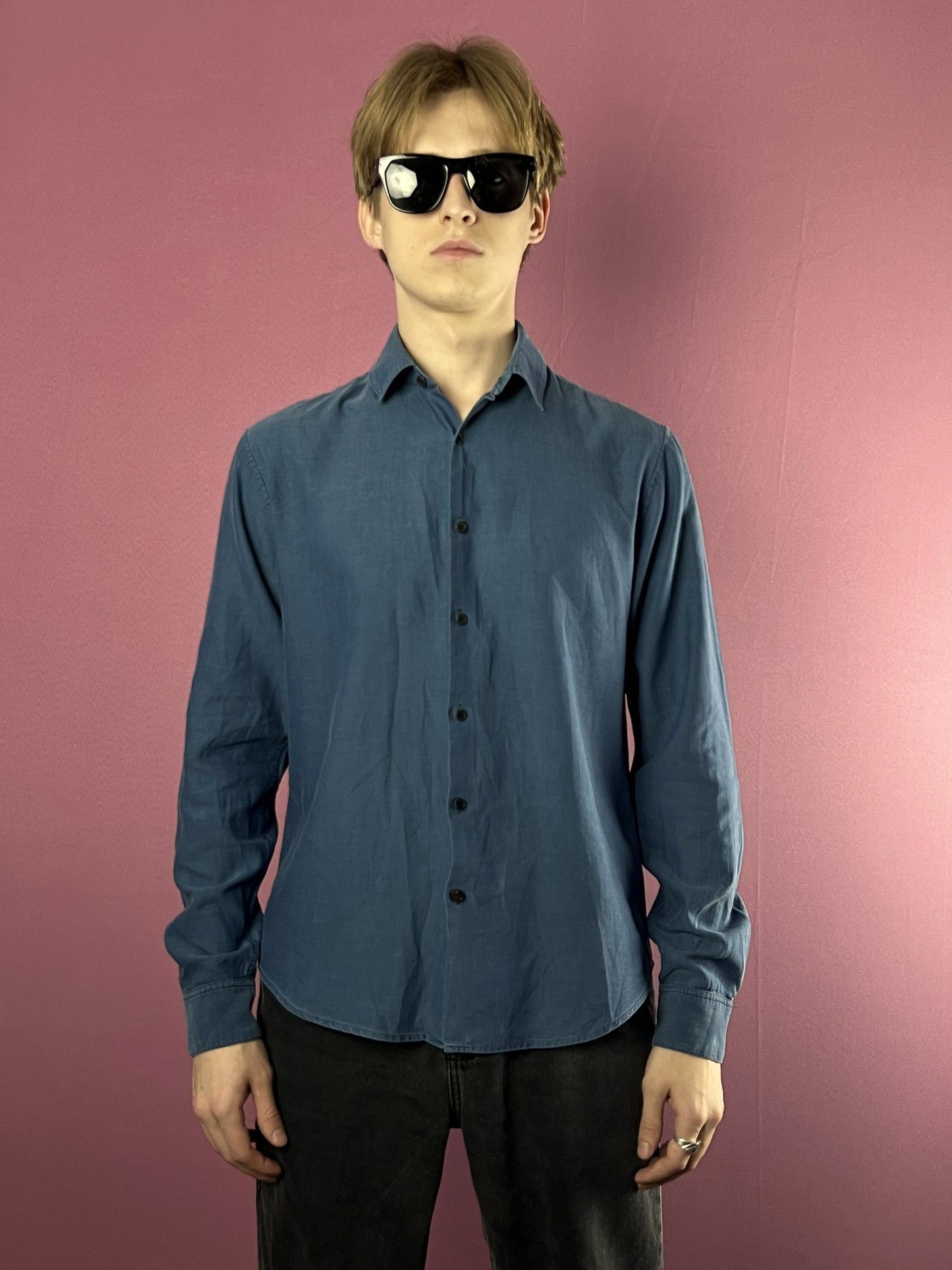 Sandro × Vintage Sandro Vintage Men's Dress Shirt - M Size US M / EU 48-50 / 2 - 2 Thumbnail