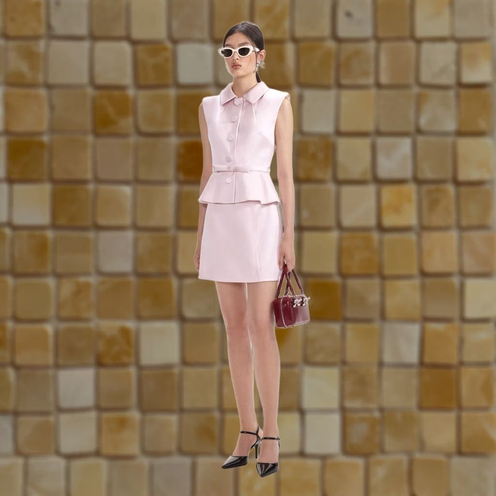 self portrait pink satin tailored mini dress Self-Portrait Tailored Mini Dress In Pink - 51% Off