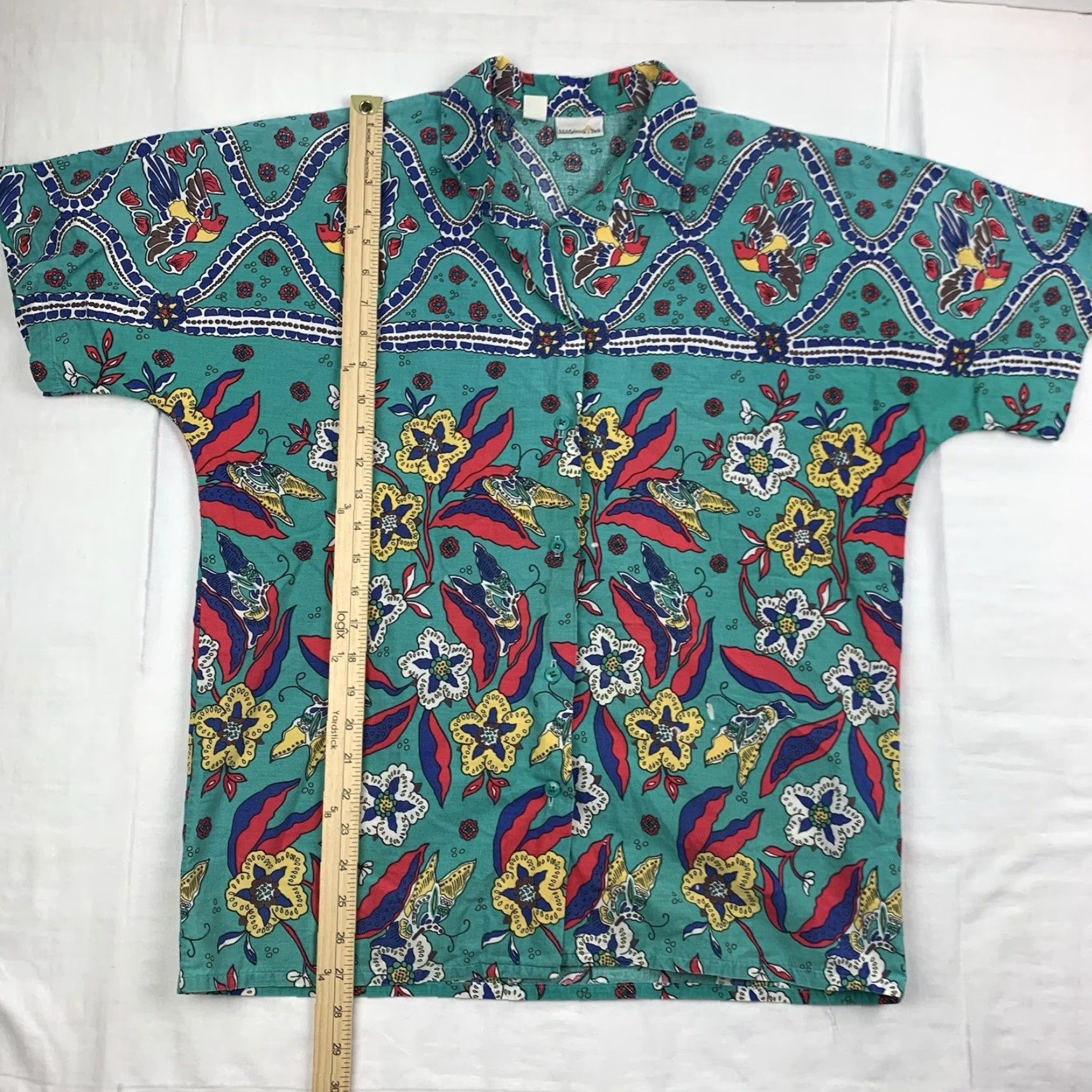 Vintage VINTAGE Middlebrook Park Button Up Womens M Green Floral Nature Outdoors Shirt Womens Middlebrook Park Size M / US 6-8 / IT 42-44 - 5 Thumbnail