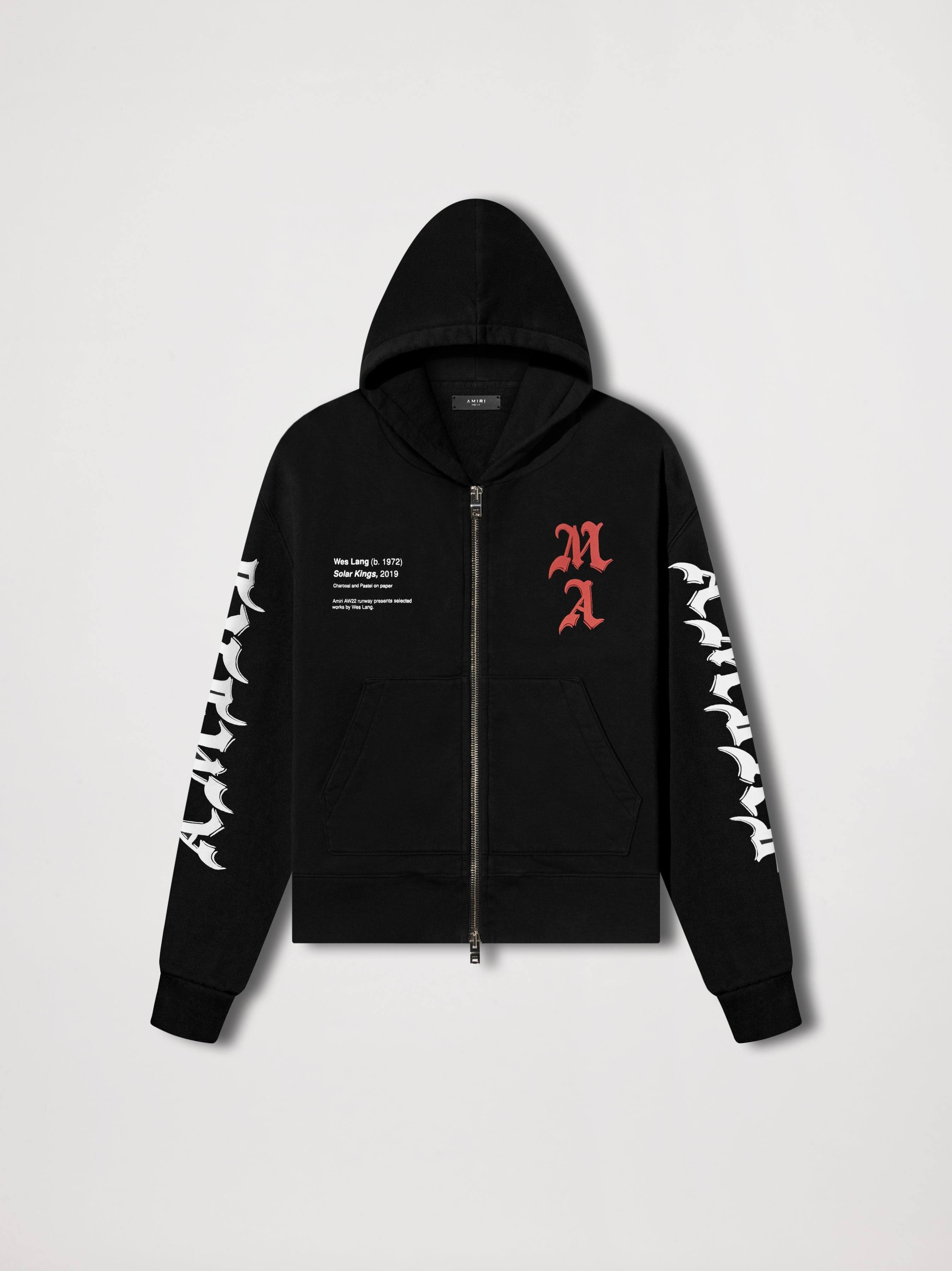 o1w1db11224 Wes Lang Solar Kings Hoodie in Black