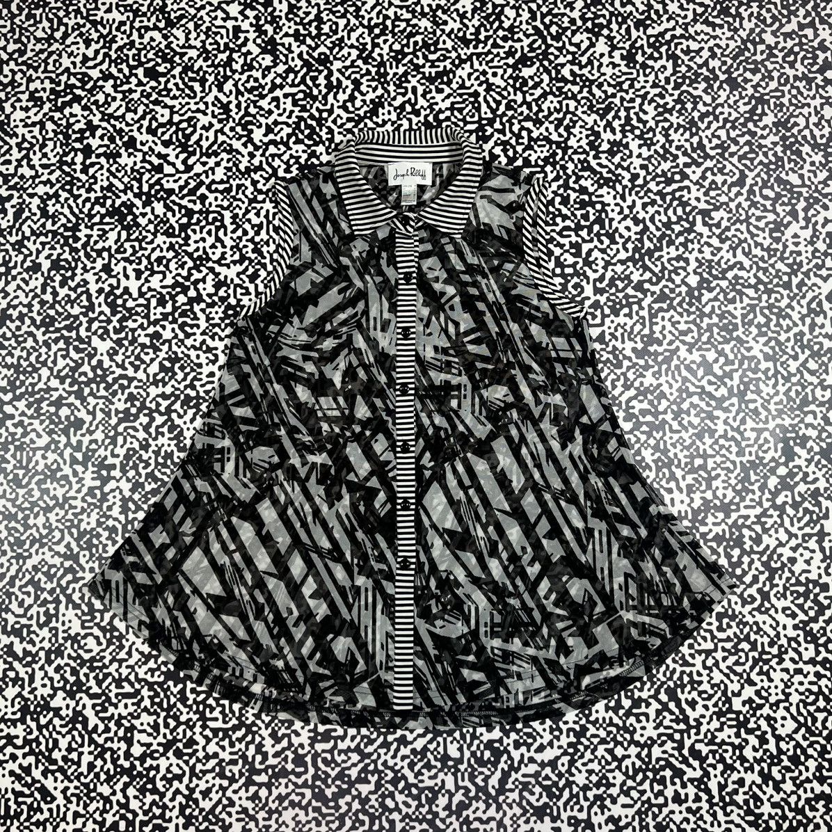 Joseph Ribkoff Vintage Y2K Joseph Ribkoff Mesh Abstract Style Blouses Size M / US 6-8 / IT 42-44 - 3 Thumbnail