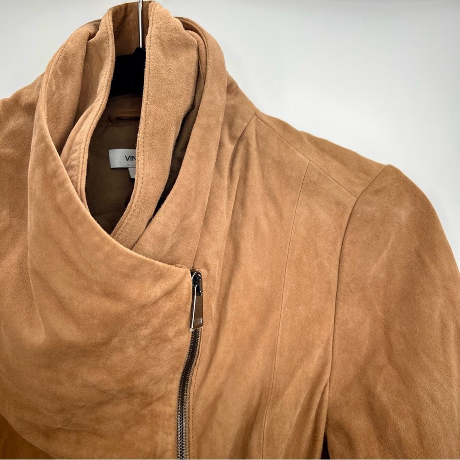 Vince Vince Goat Leather Zip Up Suede Jacket Motorcycle Biker L Size L / US 10 / IT 46 - 10 Thumbnail
