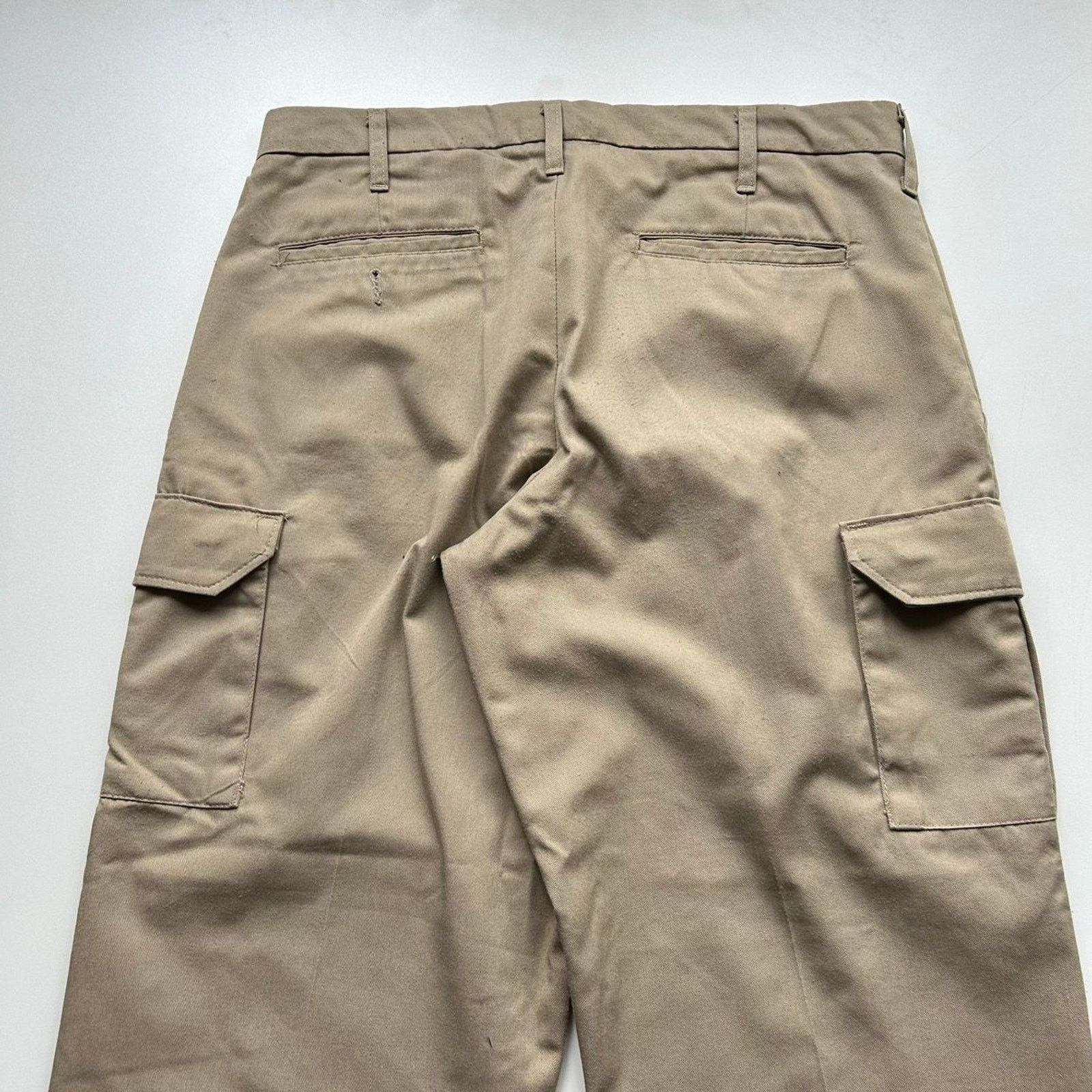 Vintage Vintage 2000s Khaki Soft Twill Cargo Pants Men's 34x30 Rare Size US 34 / EU 50 - 4 Thumbnail