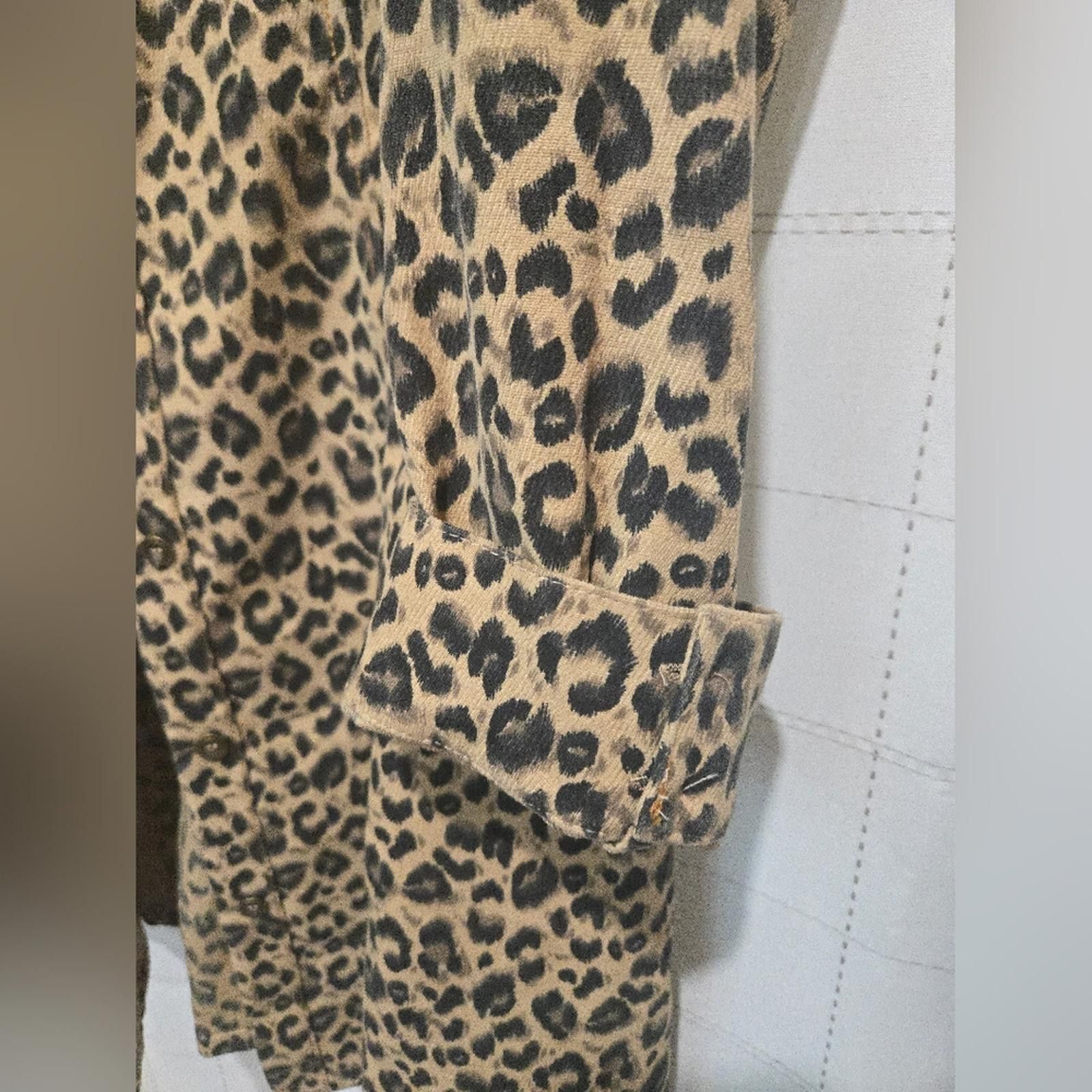 Designer Umgee Animal Print Button Down Tunic/Mini Dres Size L / US 10 / IT 46 - 4 Thumbnail