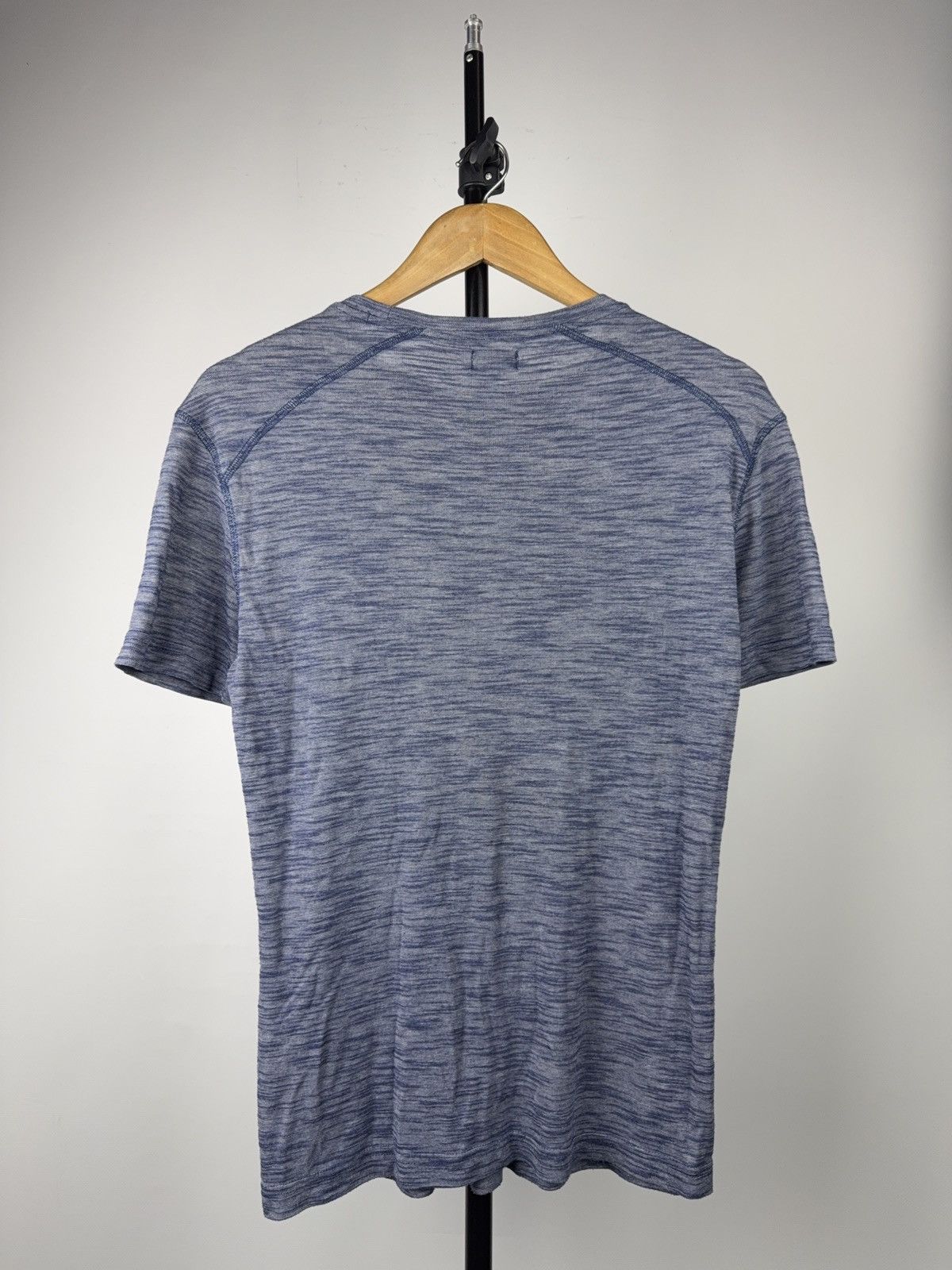 Armani 00s Armani Jeans Italy Blue Melange Stretch T-Shirt Slim Fit Size US M / EU 48-50 / 2 - 14 Thumbnail
