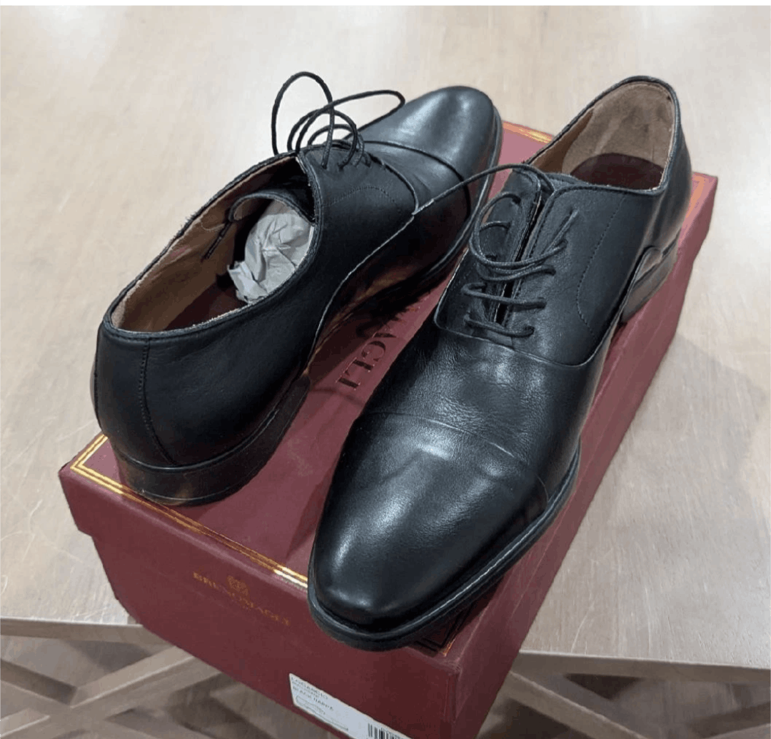 Bruno Magli "locascio" Leather Cap Toe Oxfords Brown 9.5 Shoes, Men's