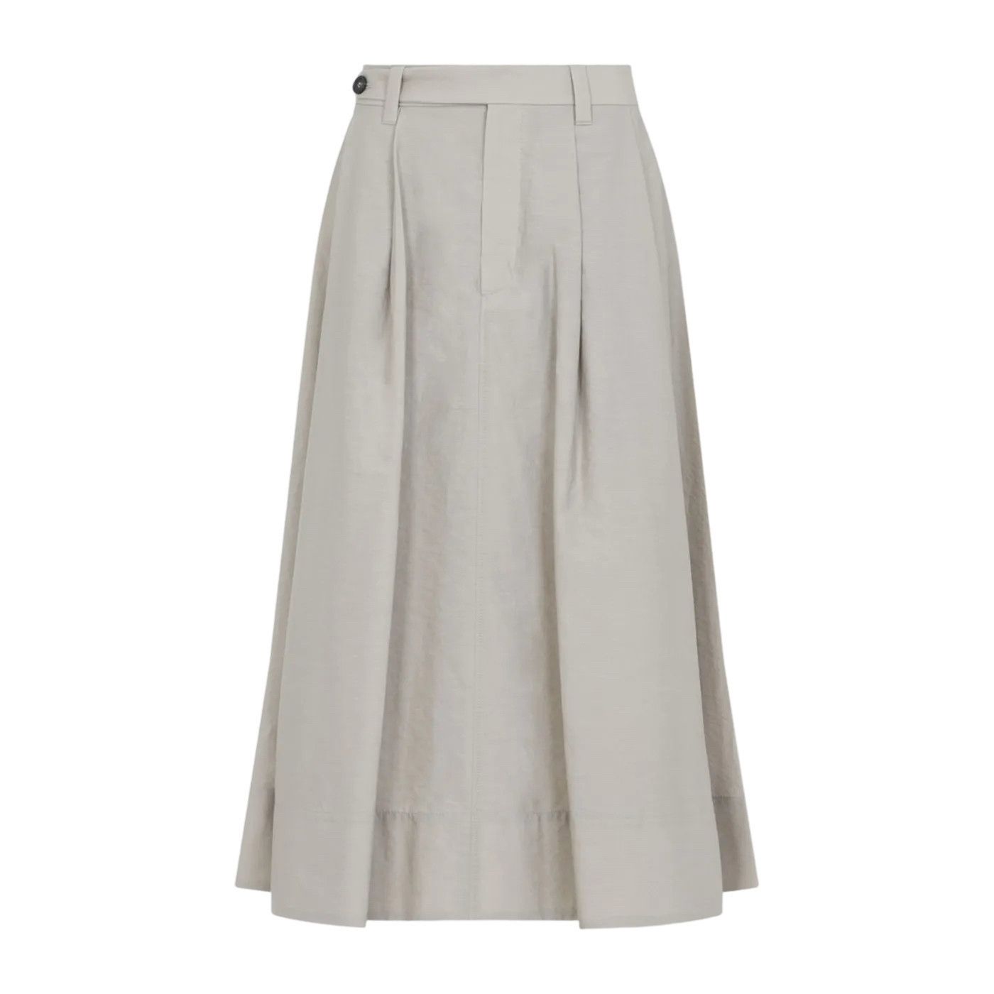 BRUNELLO CUCINELLI $3100 Beige Techno cotton sartorial skirt