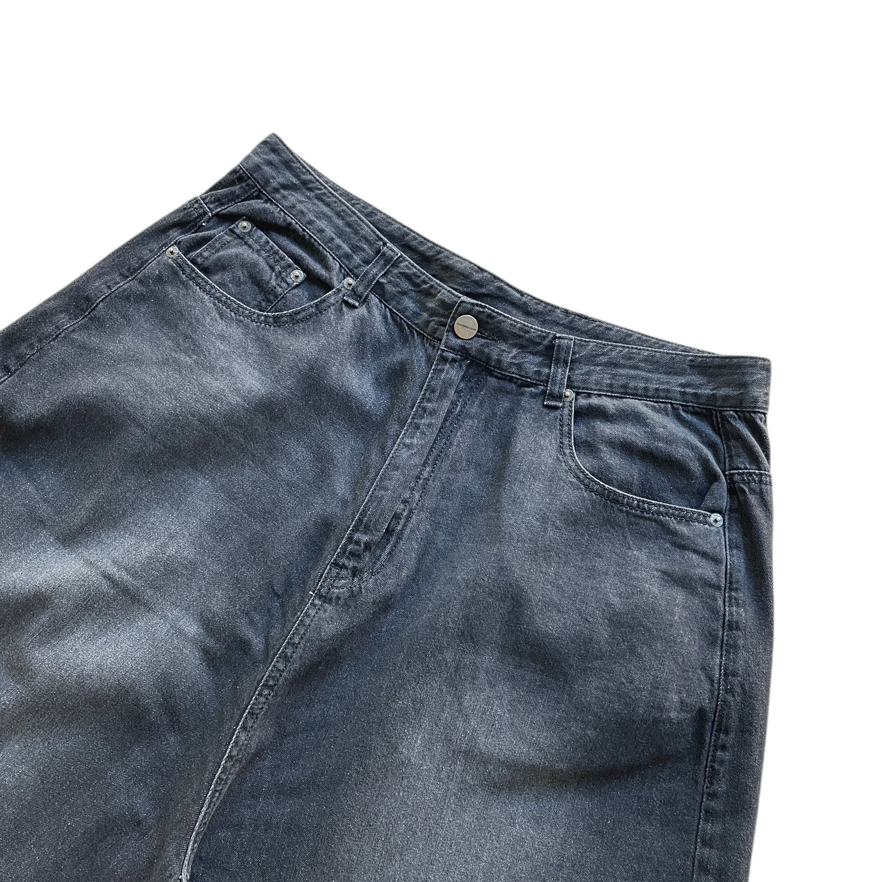 Japanese Brand Baggy skater hiphop linen like washed denim jeans Size US 34 / EU 50 - 5 Thumbnail