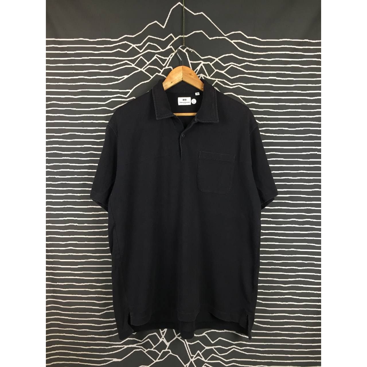 Engineered Garments × Uniqlo Engineered Garments x Uniqlo Solid Black Collar Polo Tee Size US XL / EU 56 / 4 - 2 Thumbnail