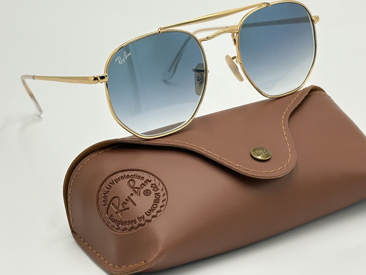 RayBan Ray-Ban RB3648 Gold and Blue Lens 001/3F Arista 54mm Size ONE SIZE - 4 Thumbnail