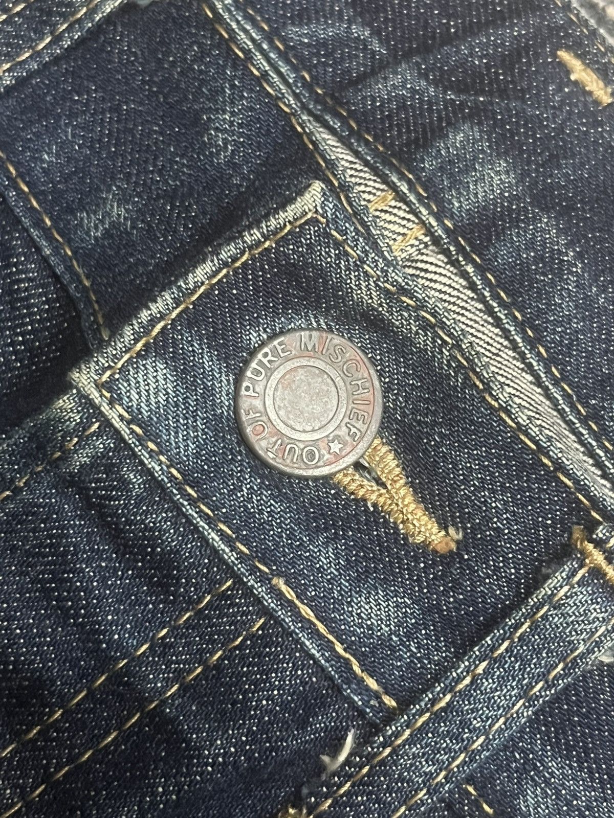 Takeo Kikuchi Vintage Takeo Kikuchi Dark Blue Faded Washed Selvedge Jeans Size US 32 / EU 48 - 7 Thumbnail