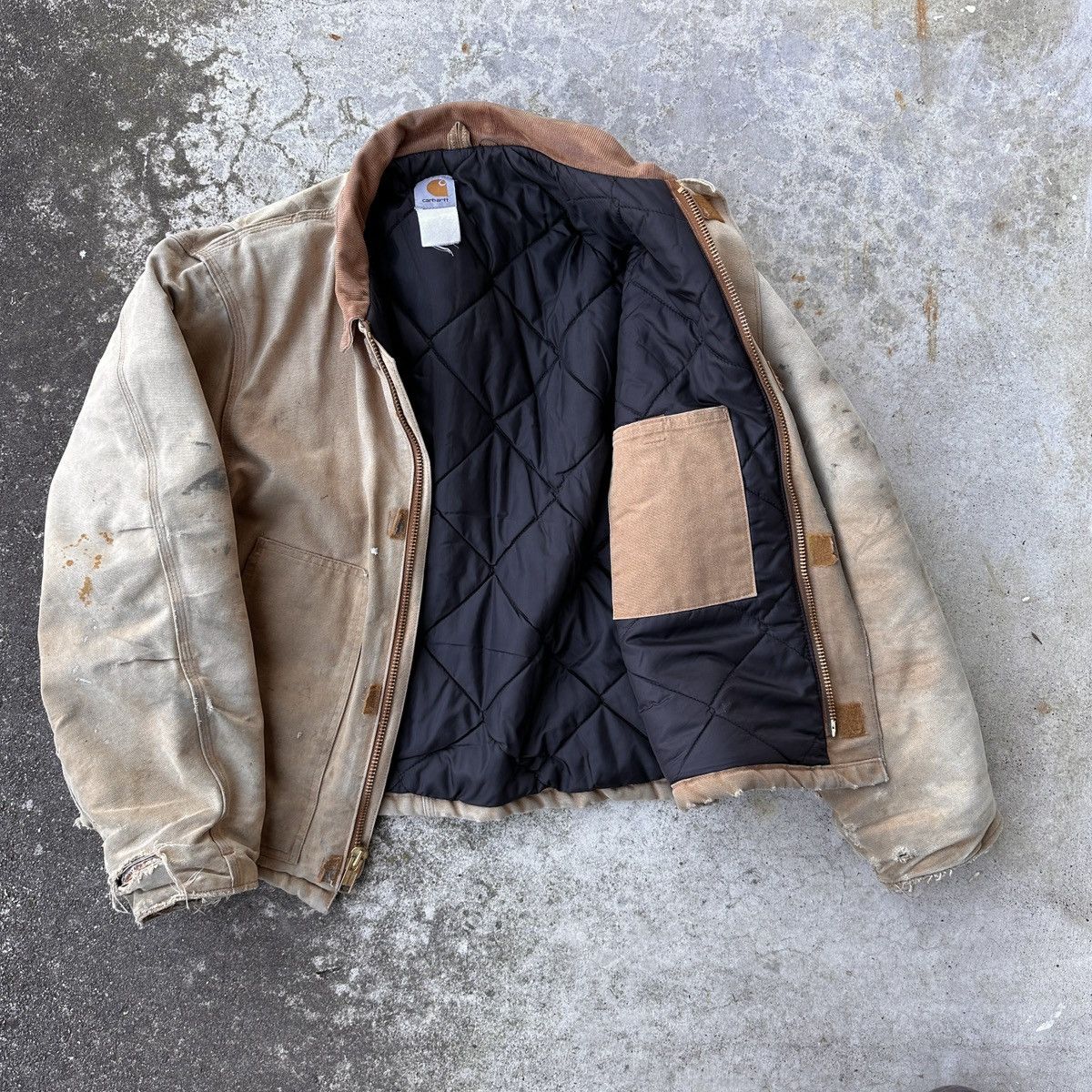Carhartt Thrashed 90’s Arctic Faded Dirty Work Jacket Detroit Size US L / EU 52-54 / 3 - 3 Thumbnail