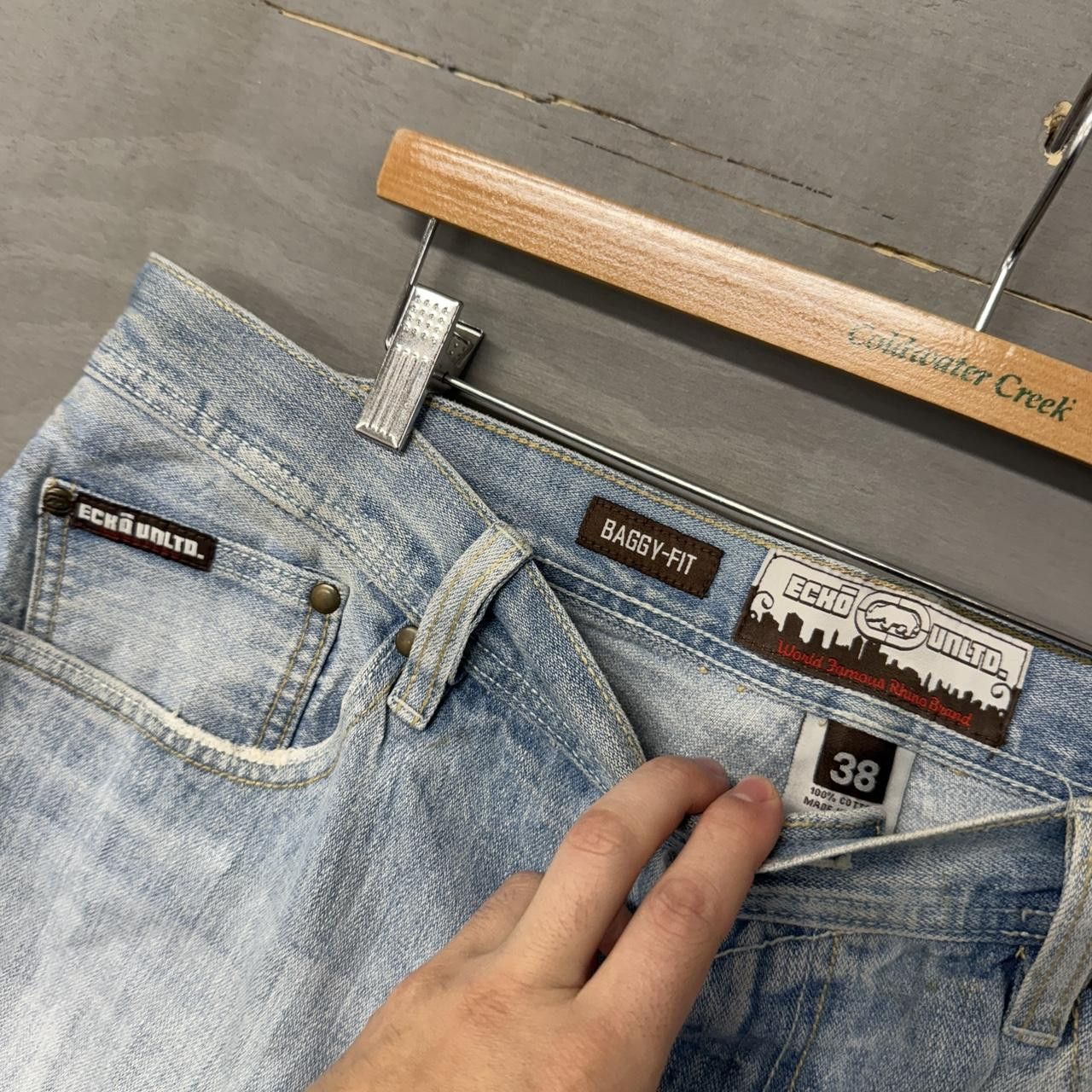Ecko Unltd. Y2K Ecko Unltd. Embroidered Crazy Baggy Embroidered Jorts 38 Size US 38 / EU 54 - 4 Thumbnail
