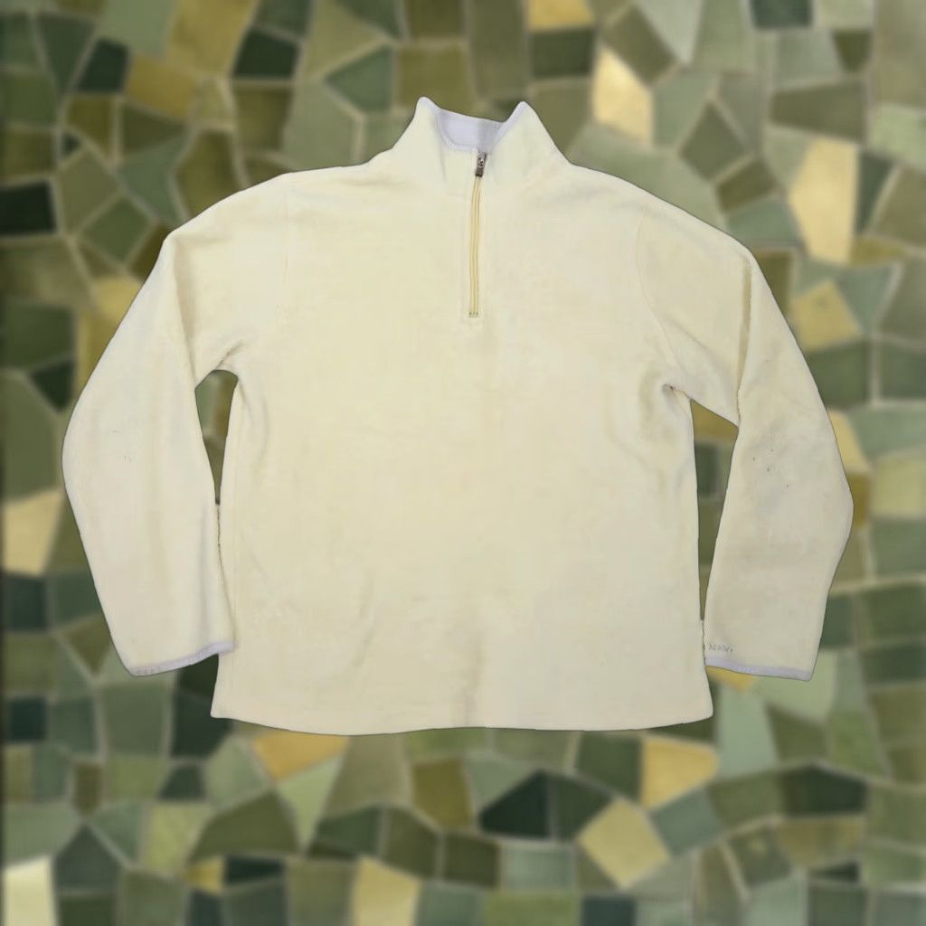 Old Navy VINTAGE 90s Old Navy Sweatshirt Pullover Fleece 1/4 Zip Yellow M Womens Size M / US 6-8 / IT 42-44 - 1 Thumbnail