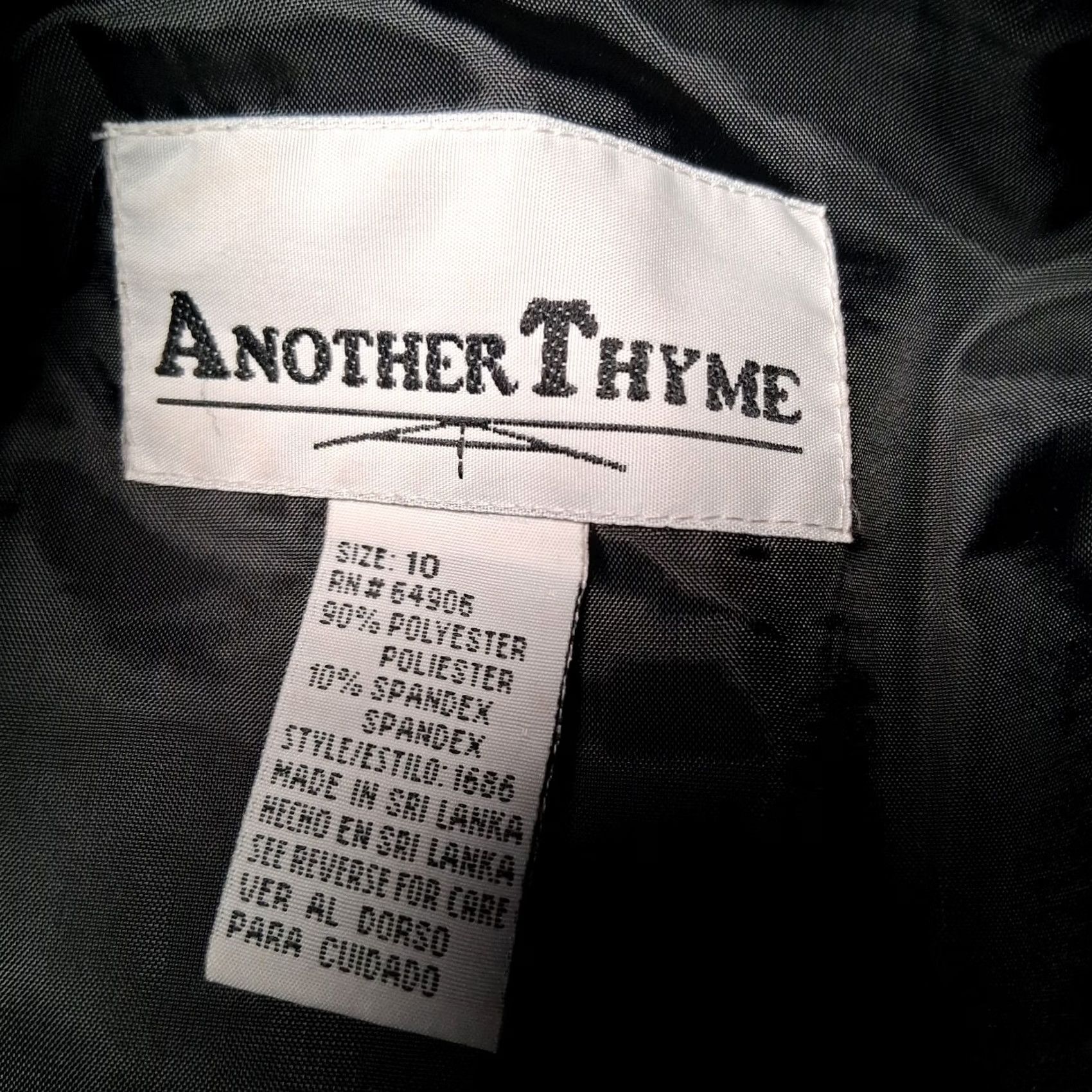Velour VINTAGE Another Thyme Dress Shirt Black Velour 1990s 90s Whimsigoth Button Size 10 Womens Size L / US 10 / IT 46 - 4 Thumbnail