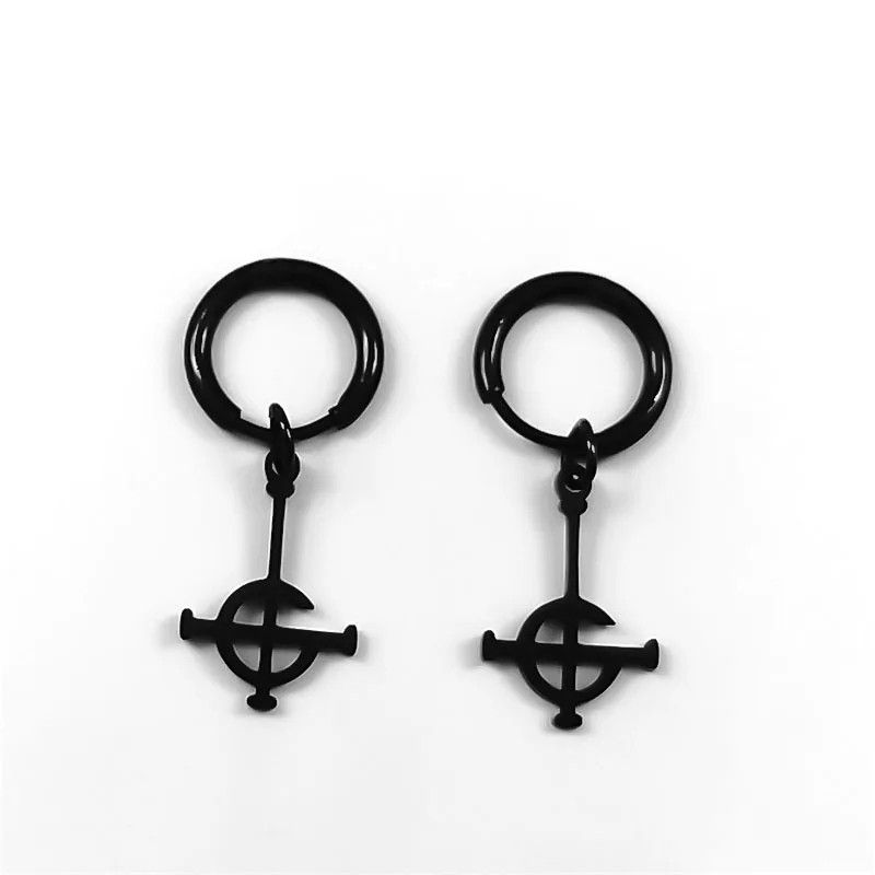 Jewelry Goth Ghost BC Nameless Hoop Earrings Jewelry Gift Size ONE SIZE - 1 Thumbnail