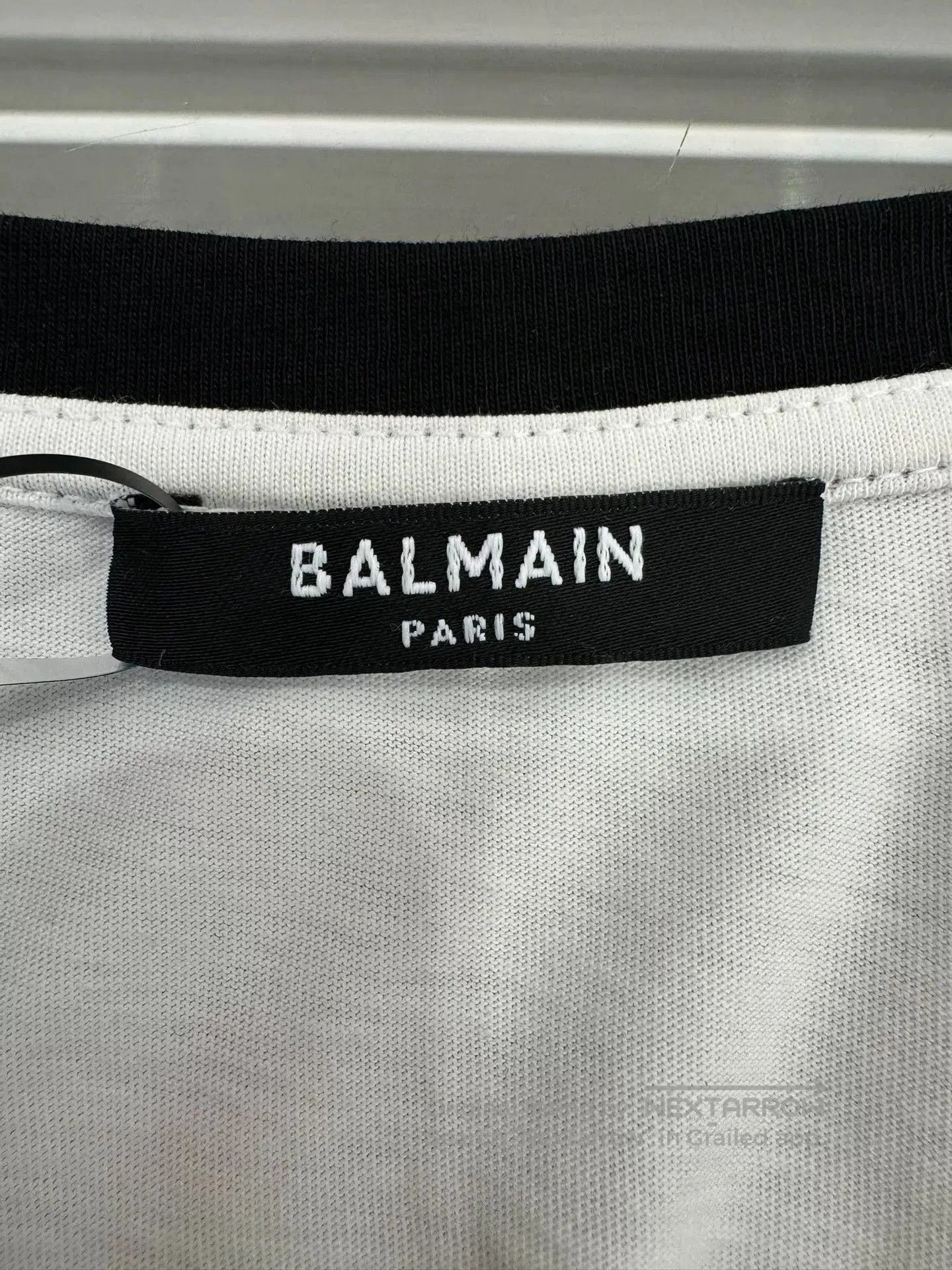 Balmain Balmain New Large Chest Logo White Tee. Size XS / US 0-2 / IT 36-38 - 5 Thumbnail