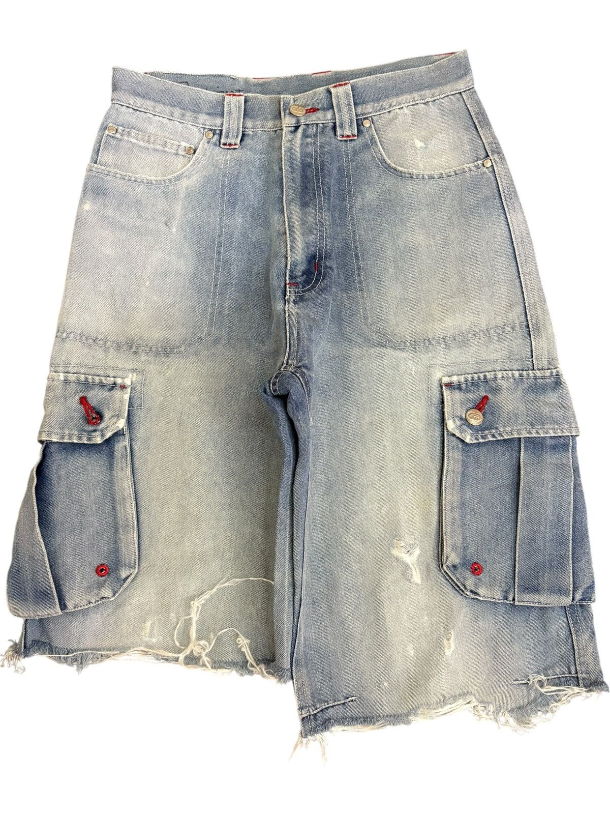 Ecko Unltd. Vintage Ecko Distressed Cargo Loose Jeans Size US 28 / EU 44 - 1 Thumbnail