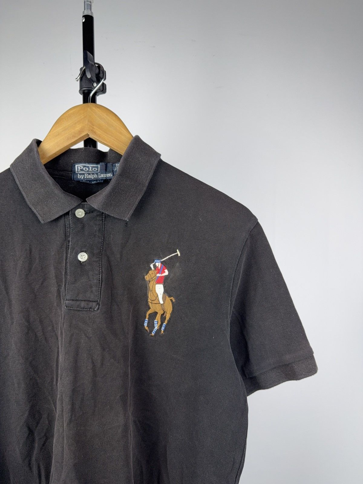 Vintage 90s Polo Ralph Lauren #9 Big Pony Faded Polo Shirt